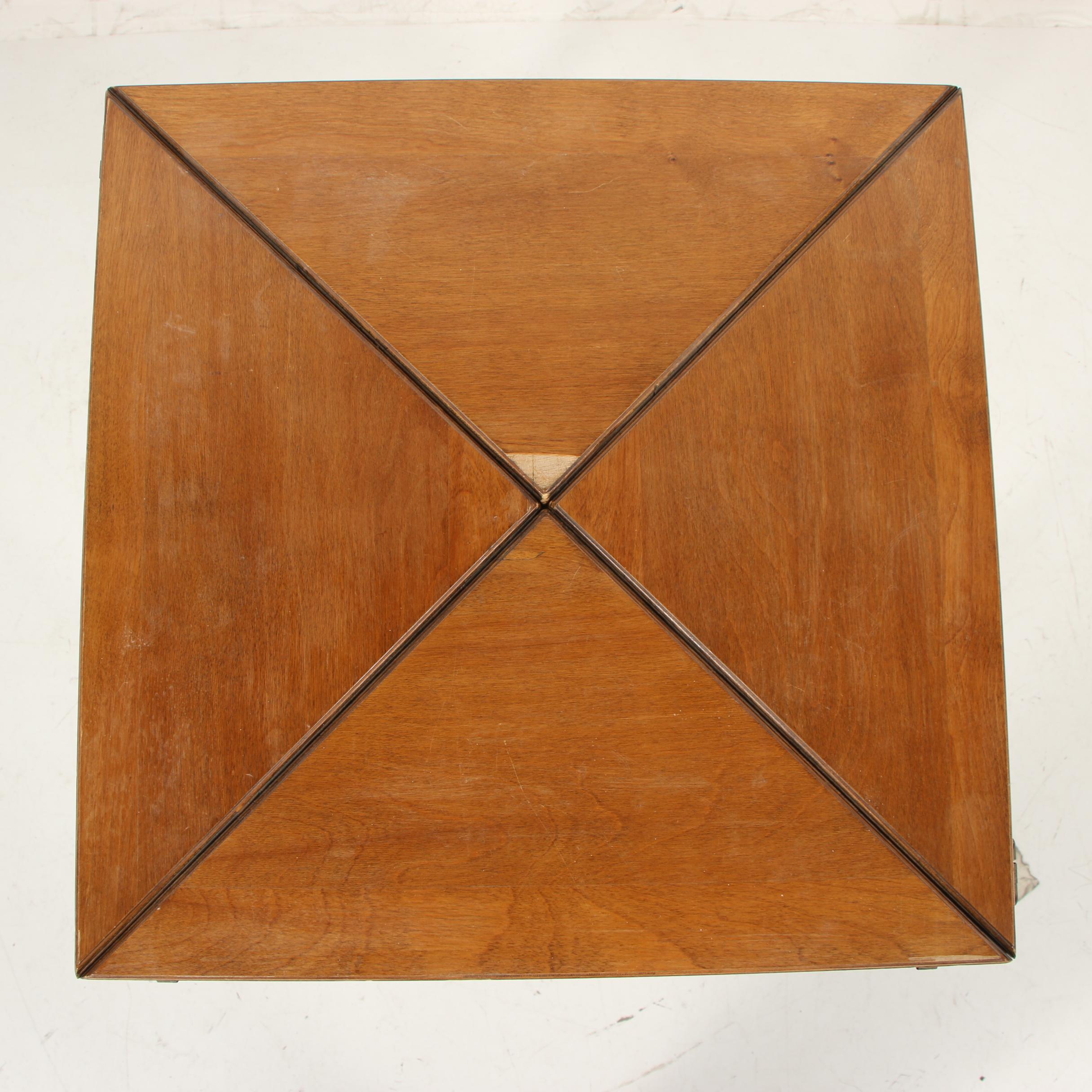 French Provincial Style Walnut Handkerchief Card Table, Early 20th Century