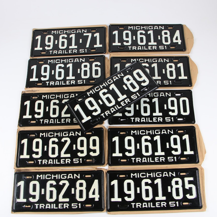 Michigan License Plates, 1951