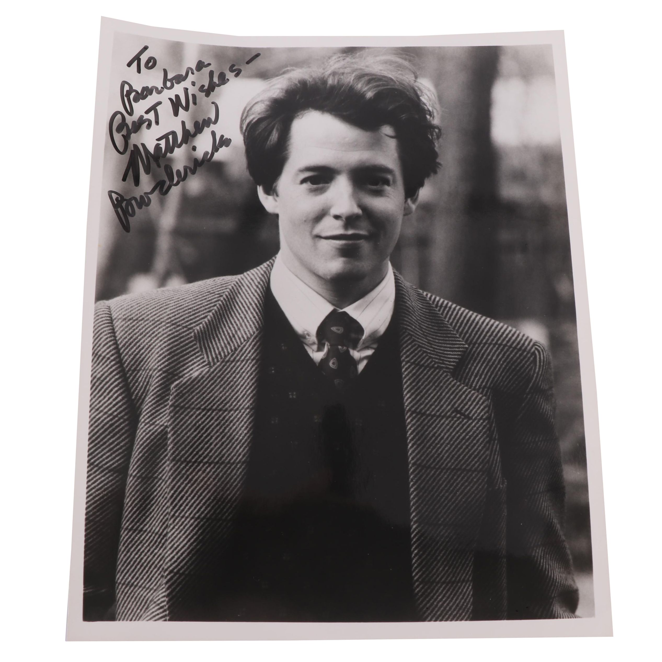 Matthew Broderick Autographed Photo with Inscription