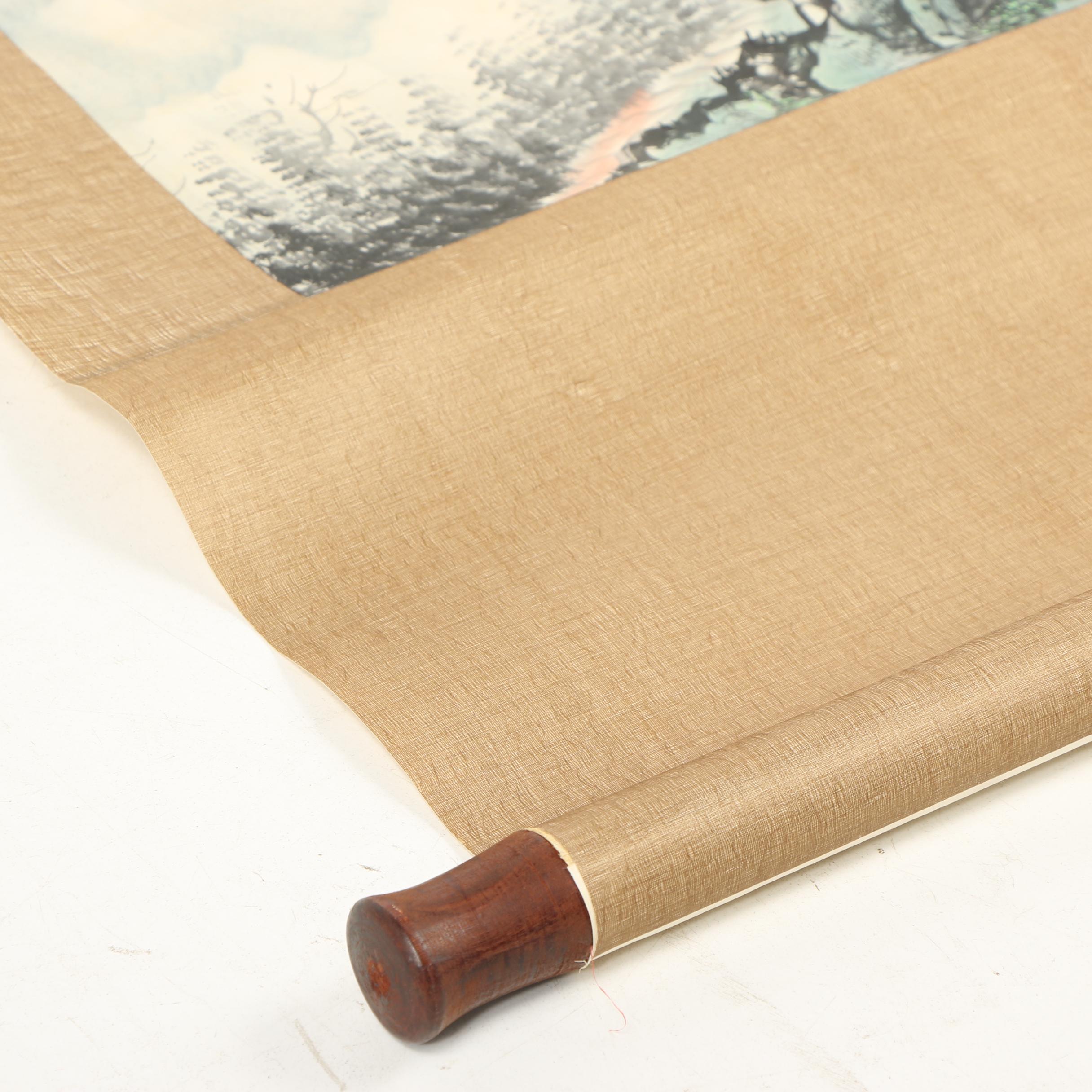 Qian Songyan Watercolor Painted Hanging Scroll