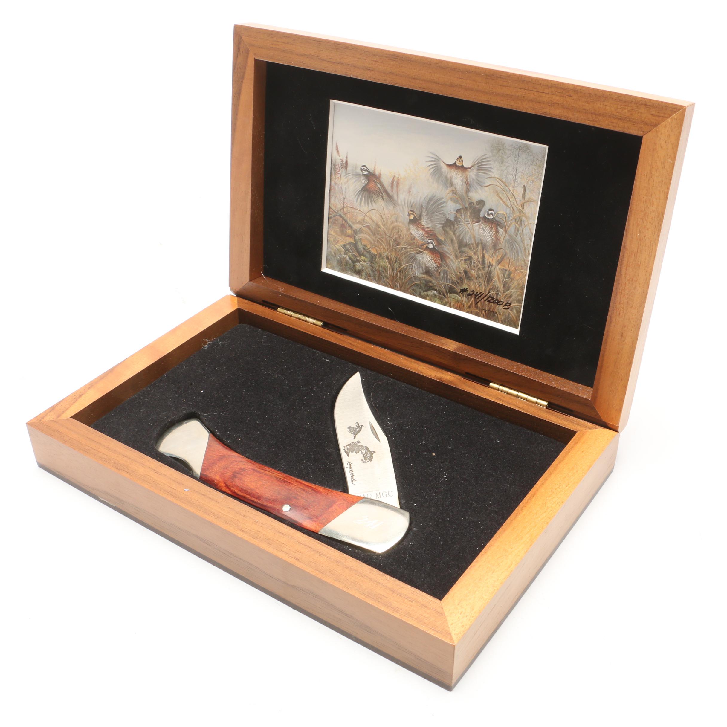 Bear MGC USA Hunting Knife with Wooden Presentation Box