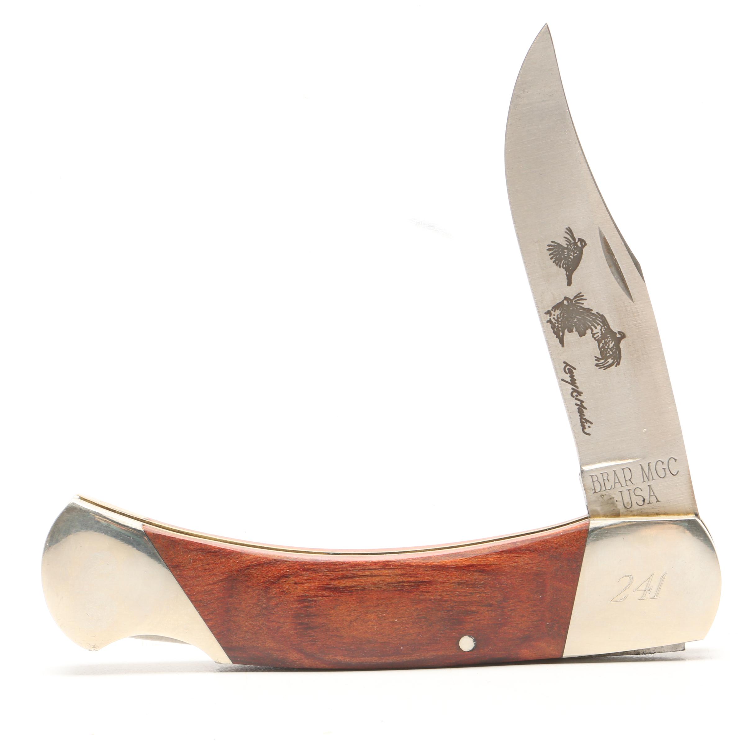 Bear MGC USA Hunting Knife with Wooden Presentation Box