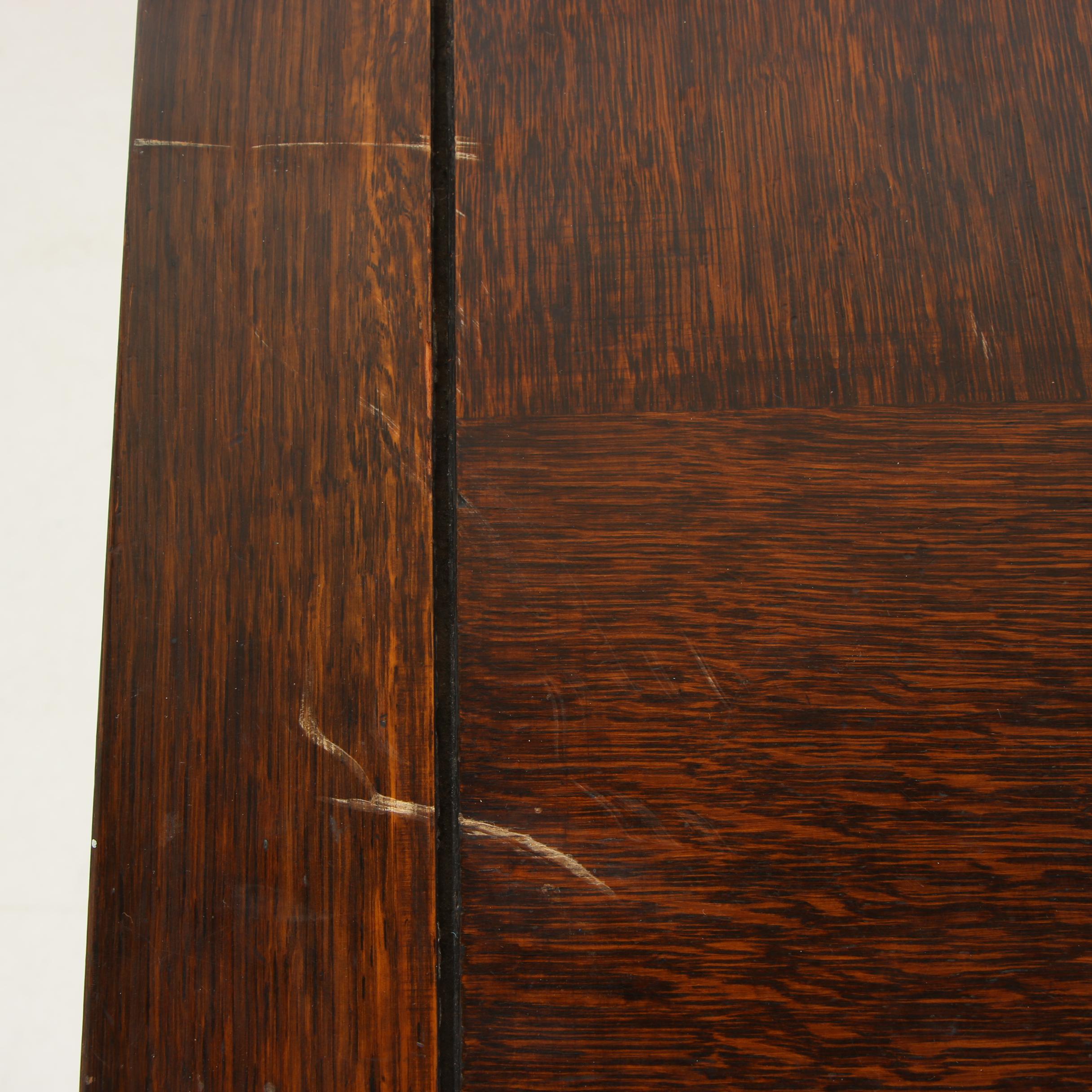 Jacobean Revival Style Oak Draw Leaf Table, 20th Century