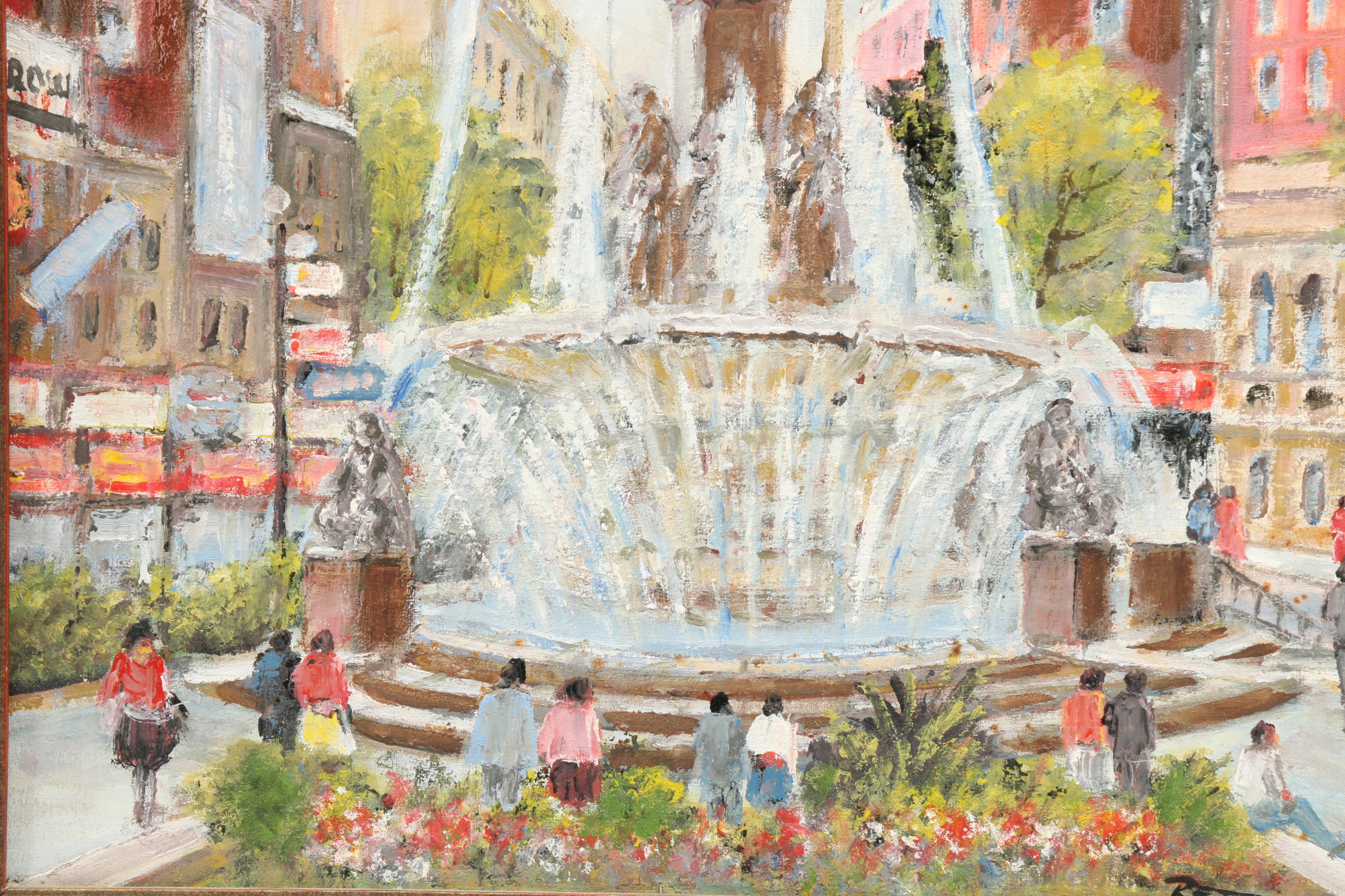 Joseph Rettier Oil Painting of The Genius of Water Cincinnati Ohio