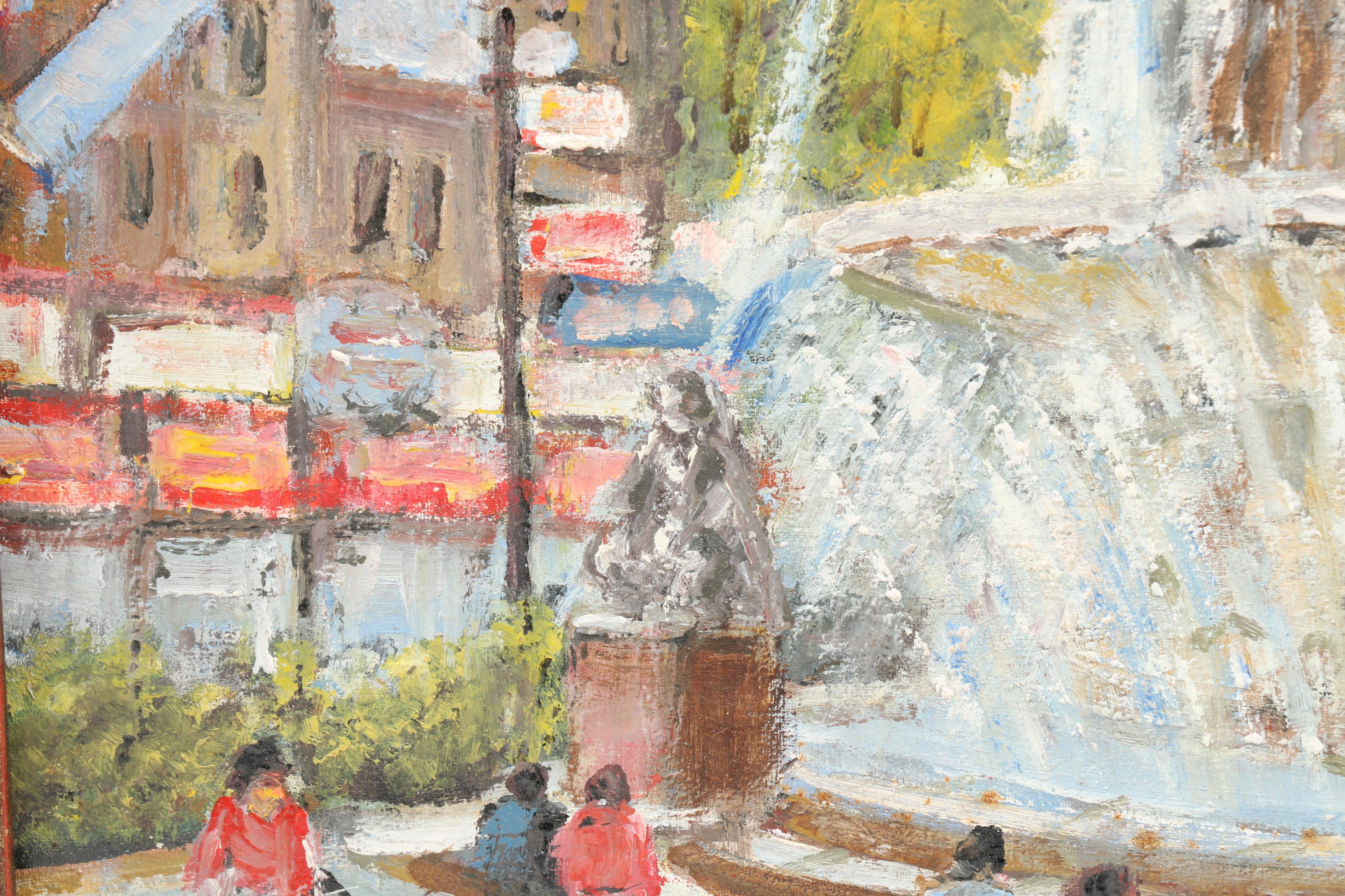 Joseph Rettier Oil Painting of The Genius of Water Cincinnati Ohio