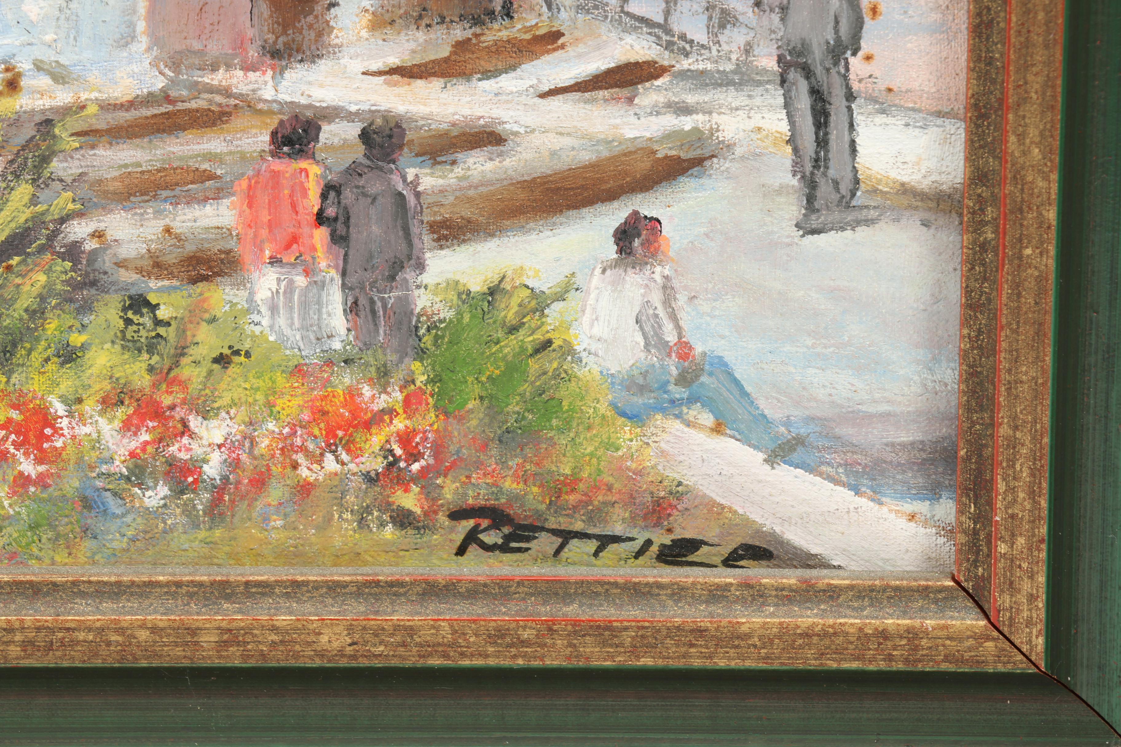 Joseph Rettier Oil Painting of The Genius of Water Cincinnati Ohio