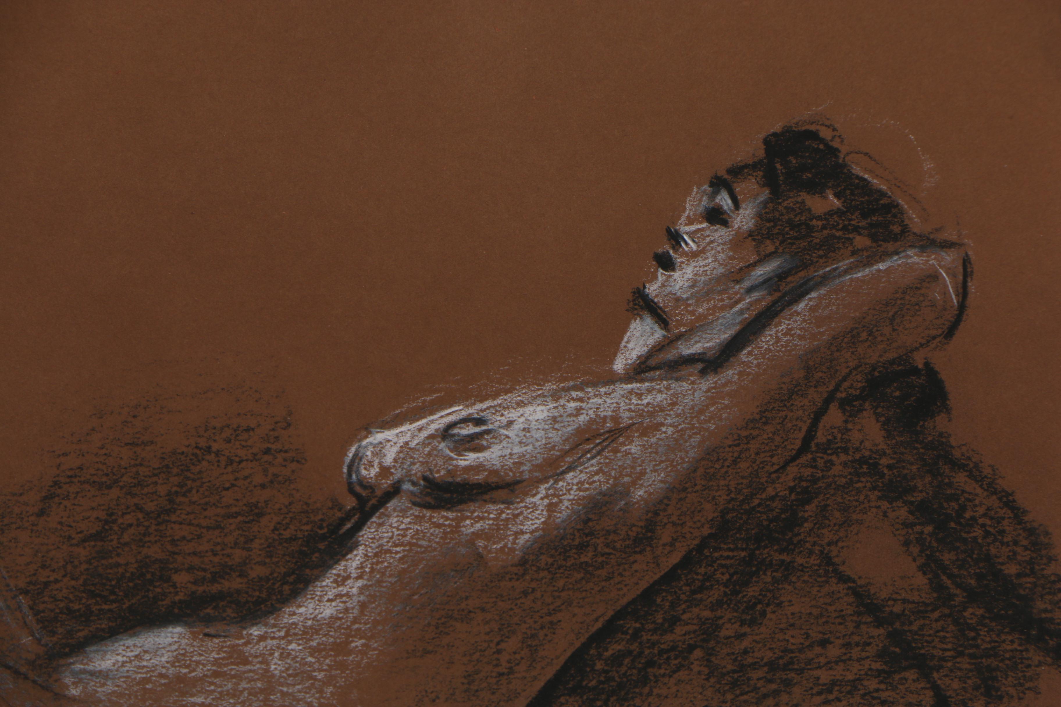 Robert Whitmore Charcoal Drawing Figure Study