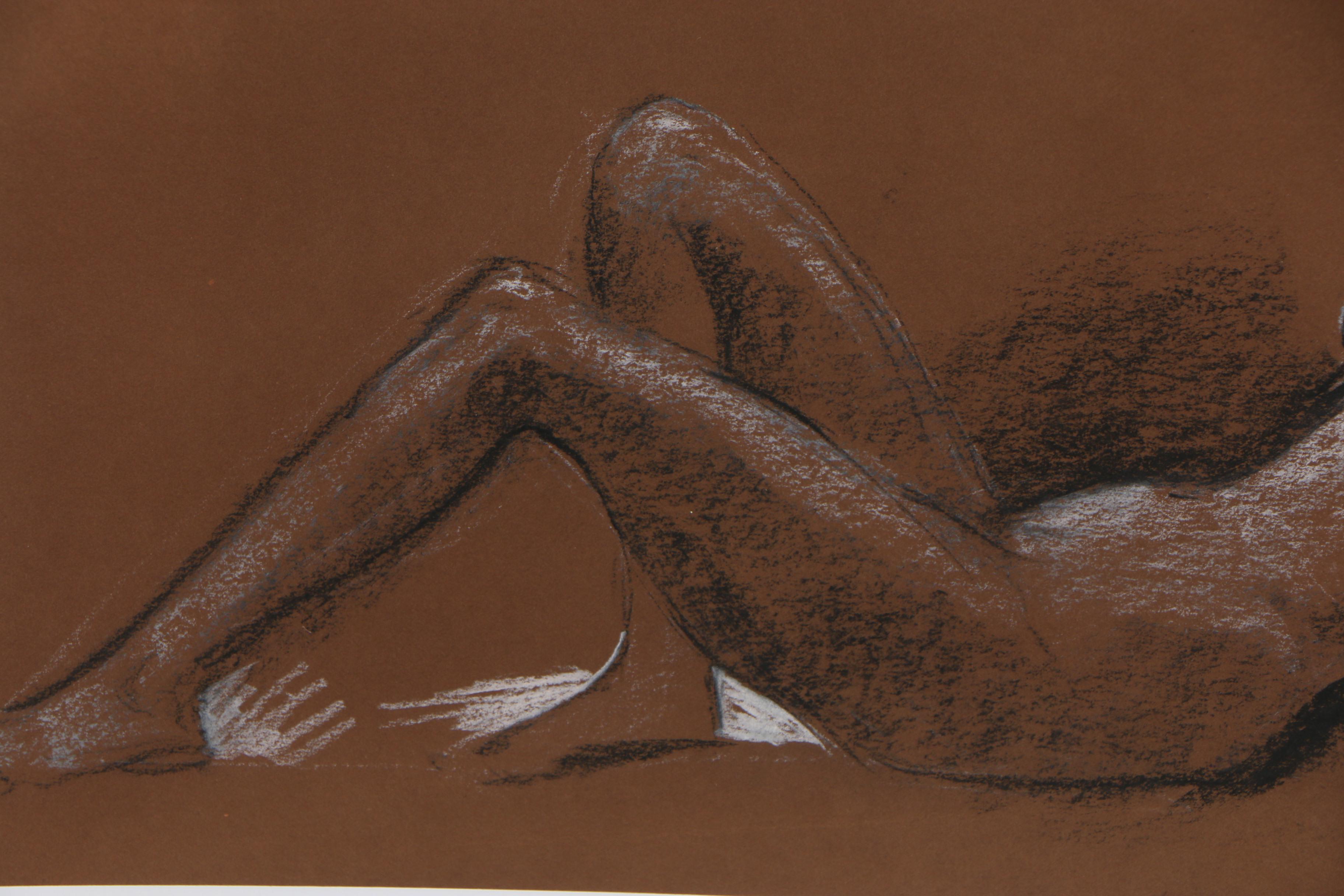 Robert Whitmore Charcoal Drawing Figure Study