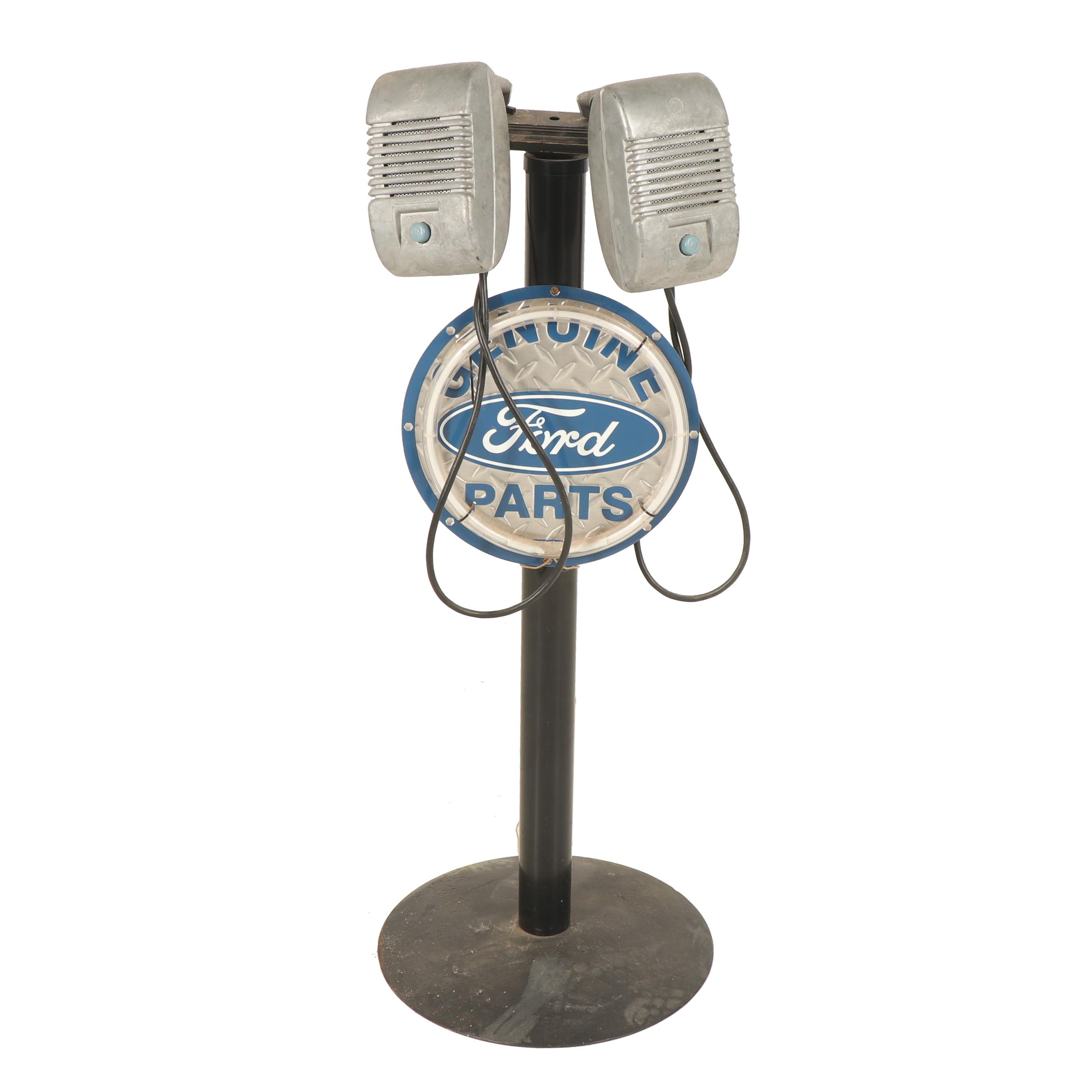 Genuine Ford Parts Service Station Call Center with RCA Microphones, Vintage