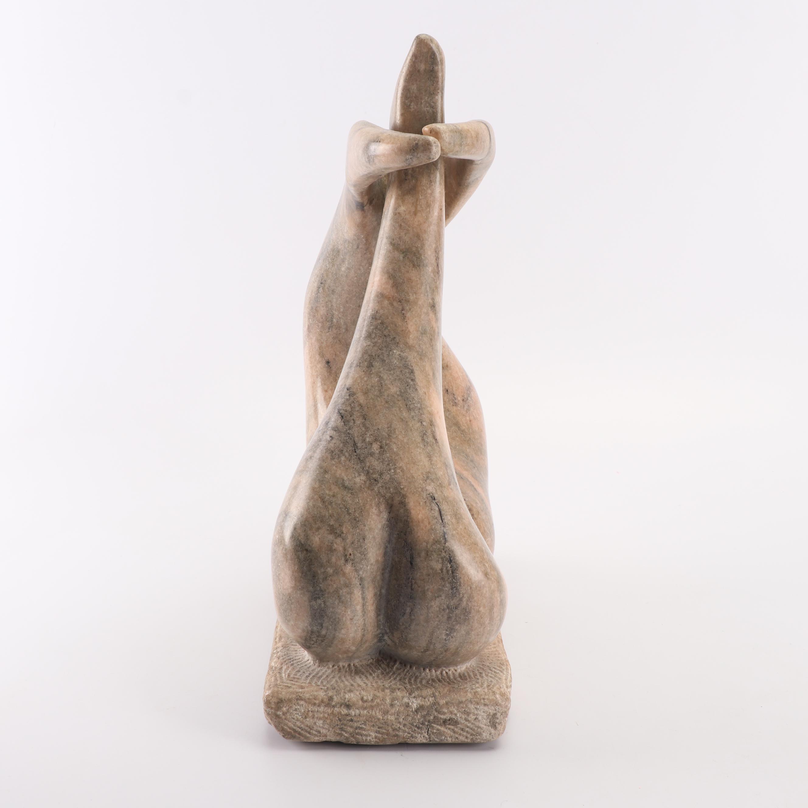 Ramon Cortina Carved Marble Sculpture "El Abrazo"