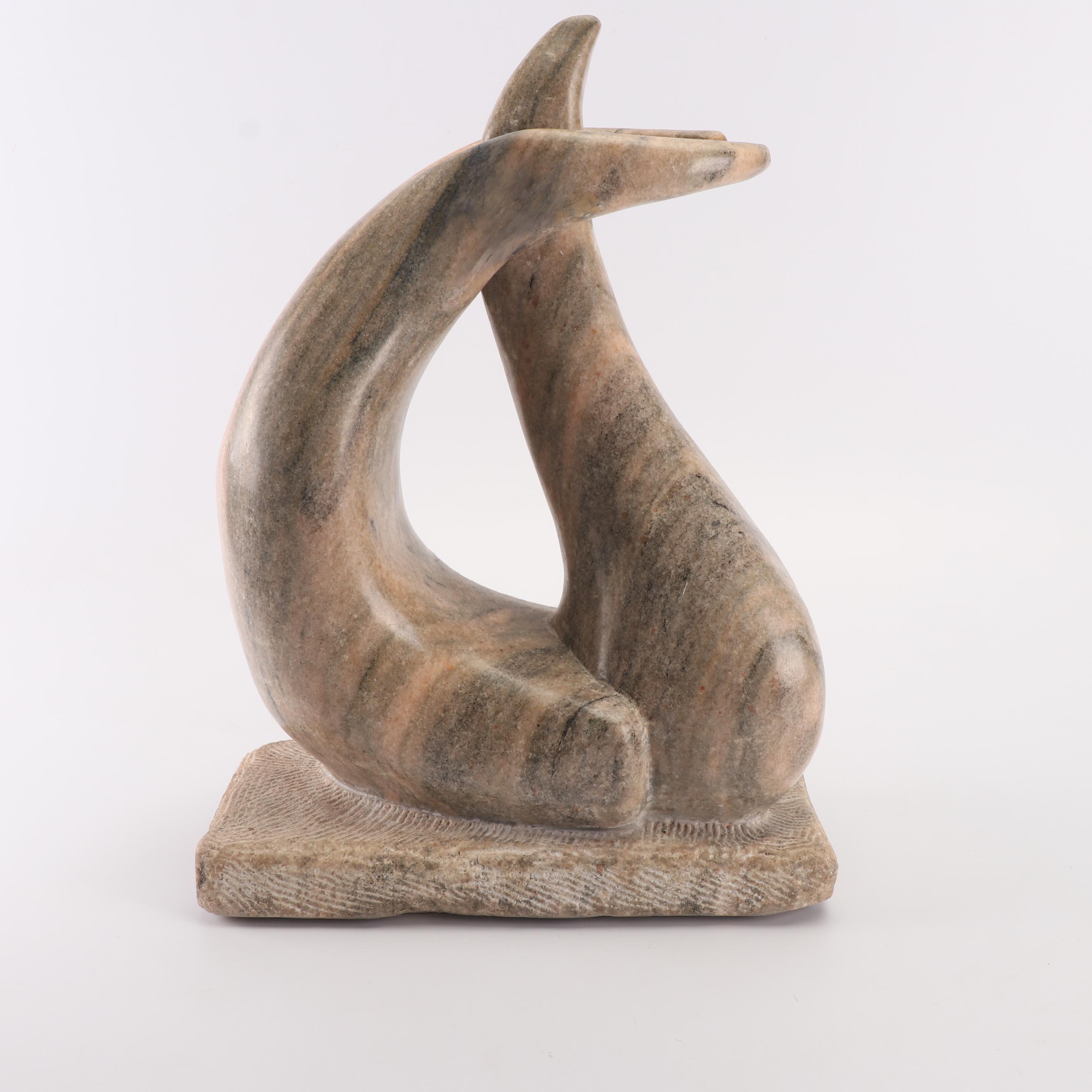 Ramon Cortina Carved Marble Sculpture "El Abrazo"