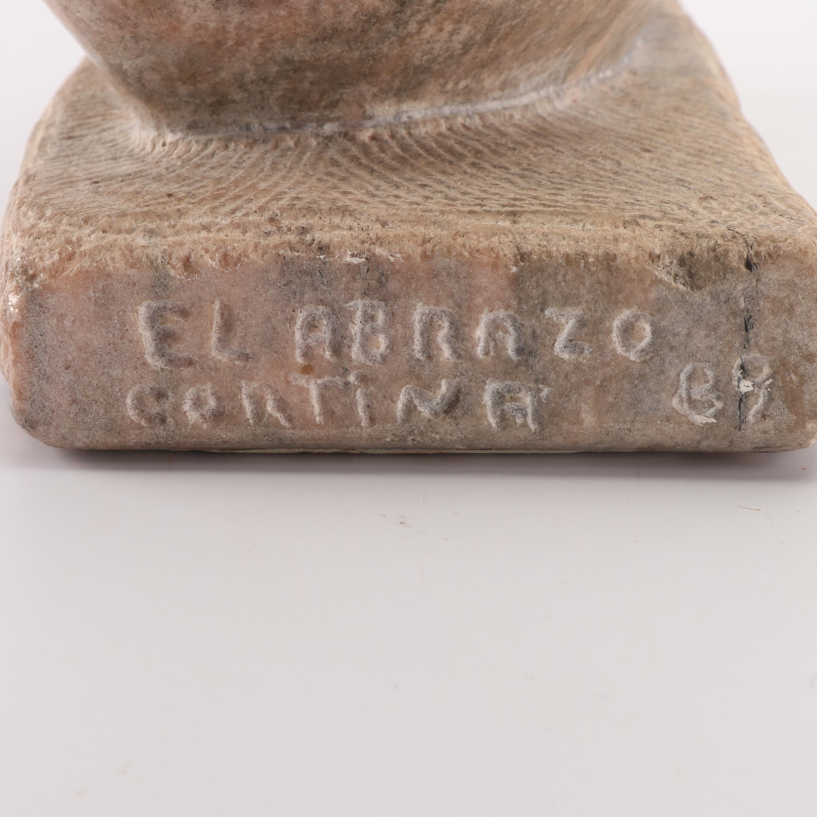 Ramon Cortina Carved Marble Sculpture "El Abrazo"