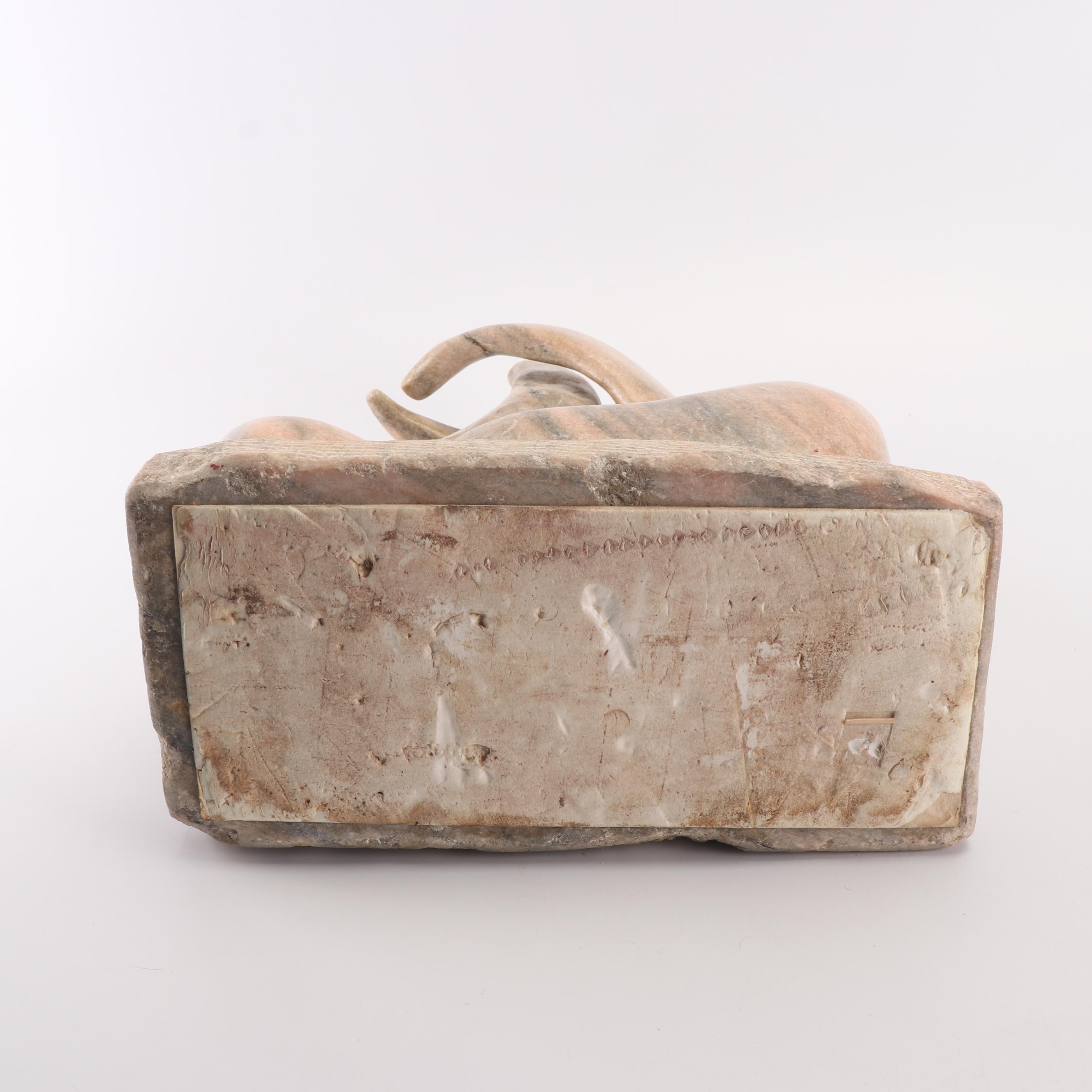 Ramon Cortina Carved Marble Sculpture "El Abrazo"