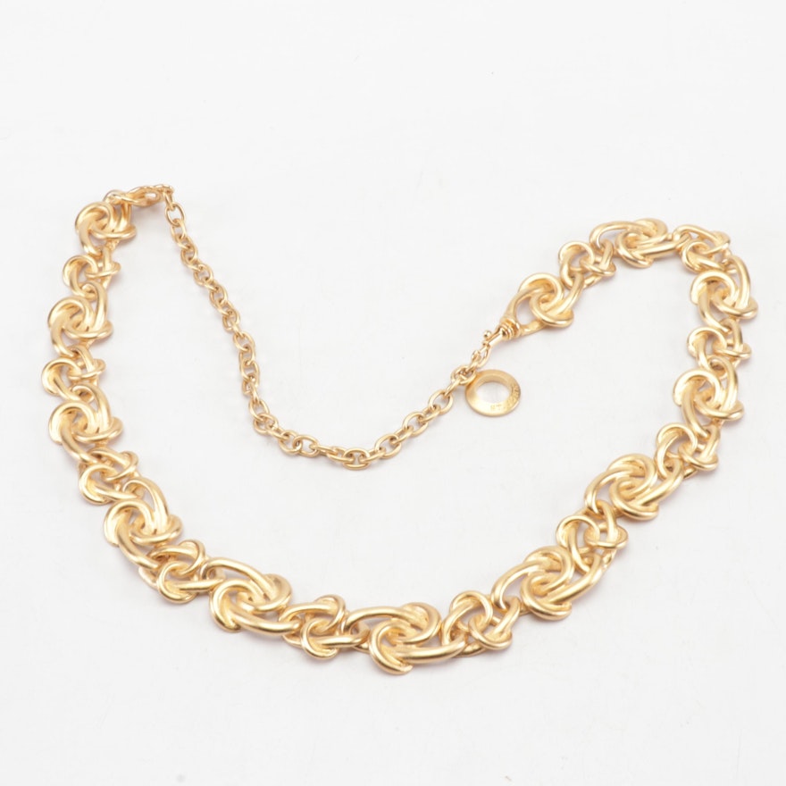 Women's St. John Gold Tone Chain Link Belt