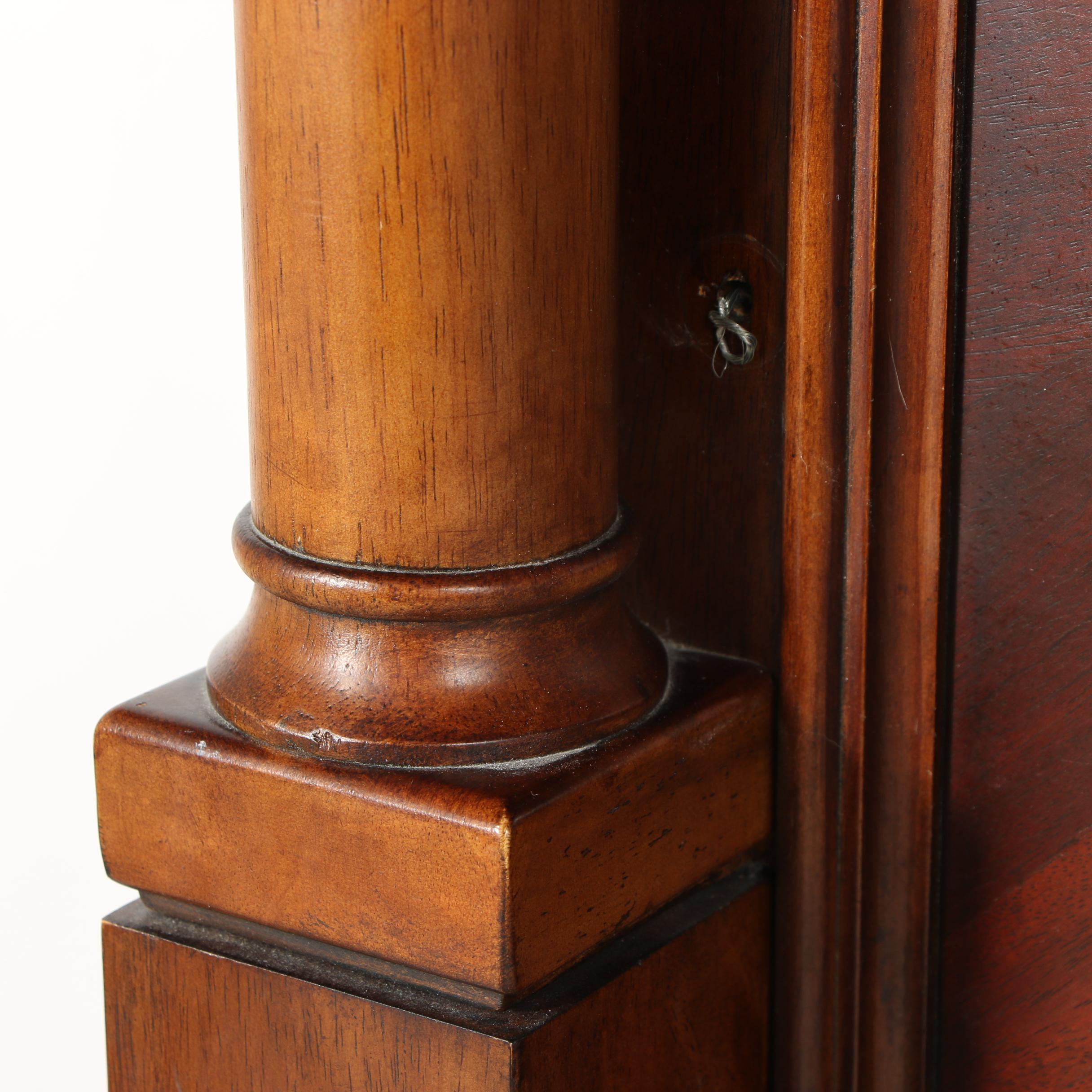 "Opus XIX" Walnut and Mahogany King Size Illuminated Bed Frame, Late 20th Cent.