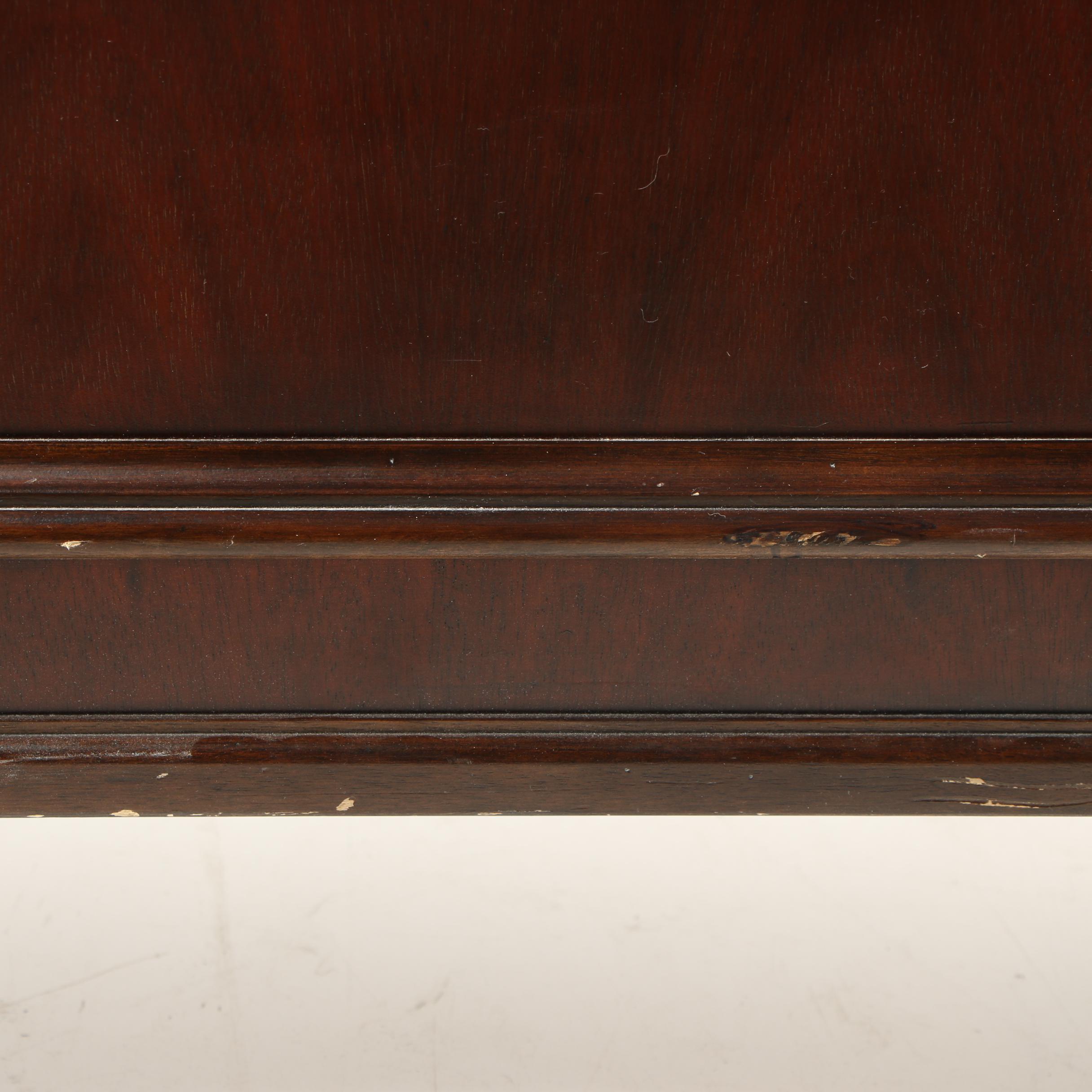 "Opus XIX" Walnut and Mahogany King Size Illuminated Bed Frame, Late 20th Cent.