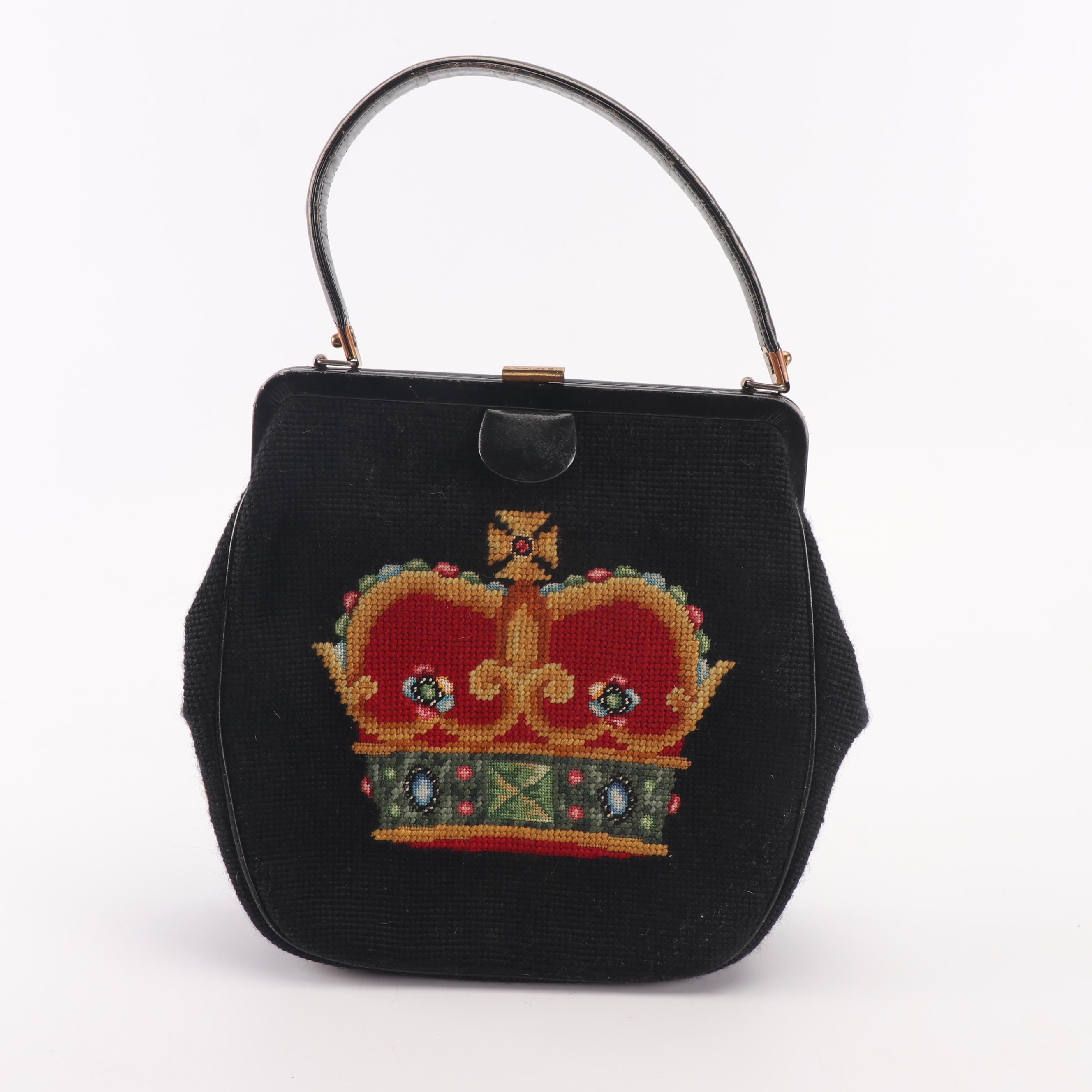 Needlepoint Frame Bag, Vintage