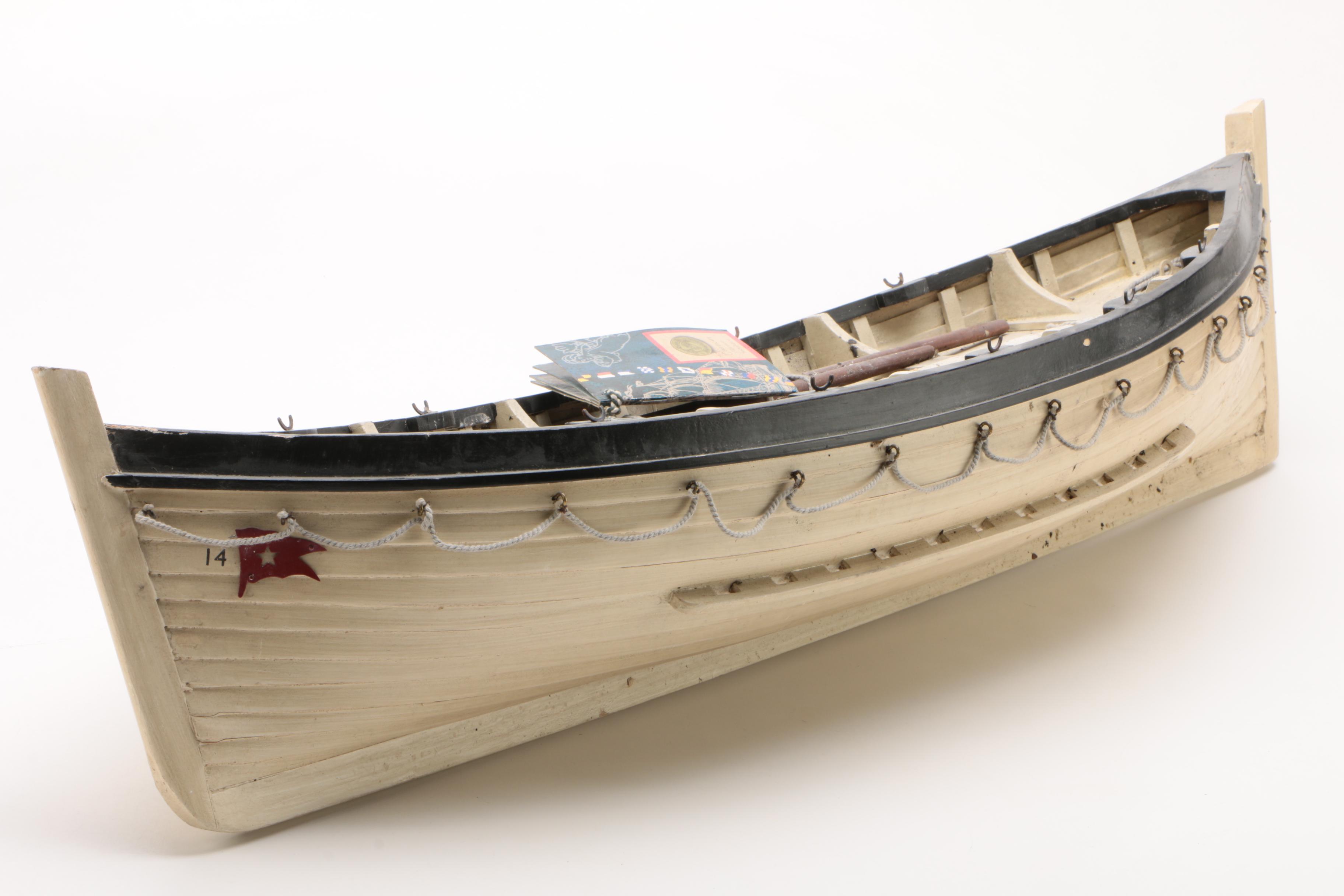 RMS "Titanic" Lifeboat Wooden Model by Authentic Models, 20th Century