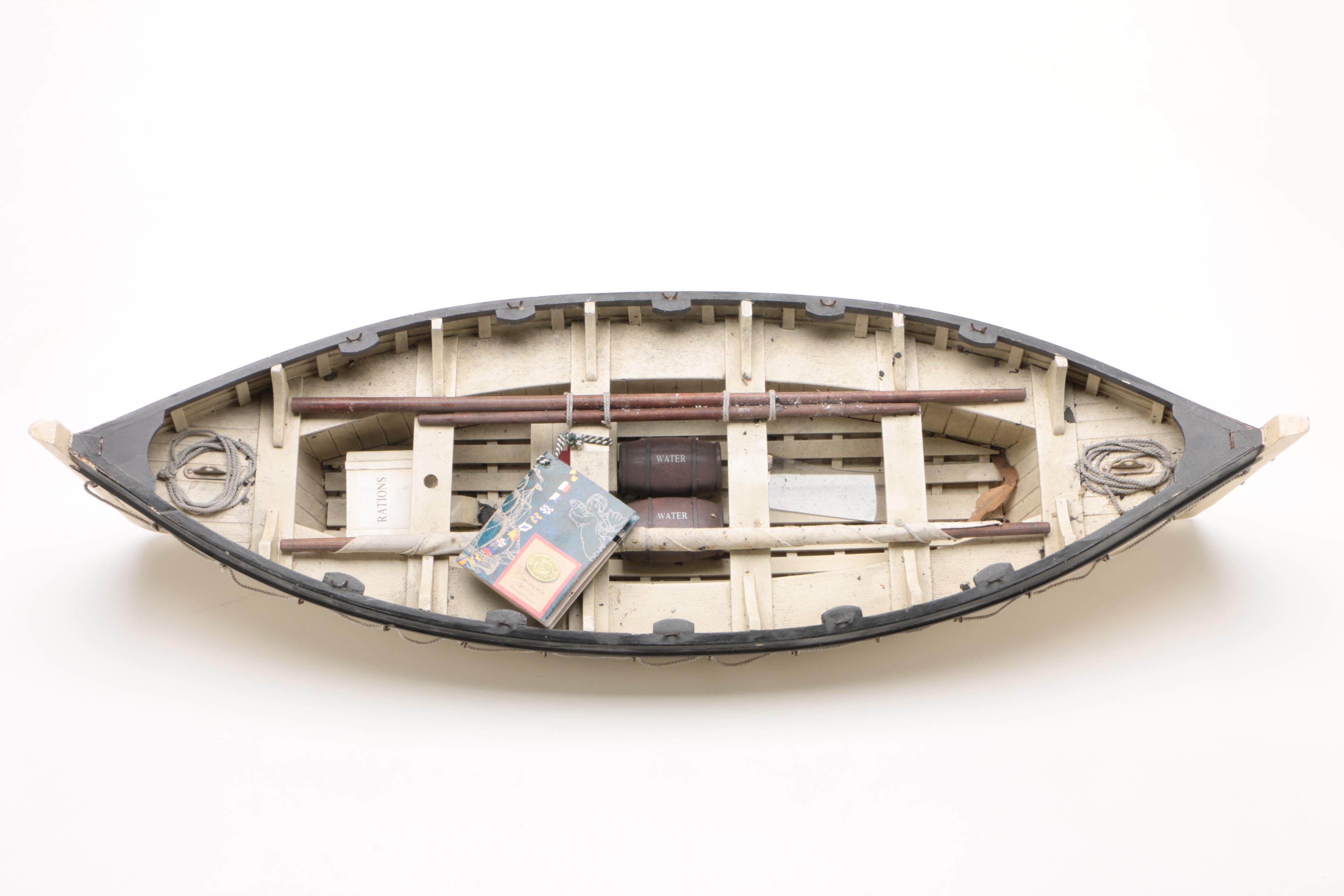 RMS "Titanic" Lifeboat Wooden Model by Authentic Models, 20th Century