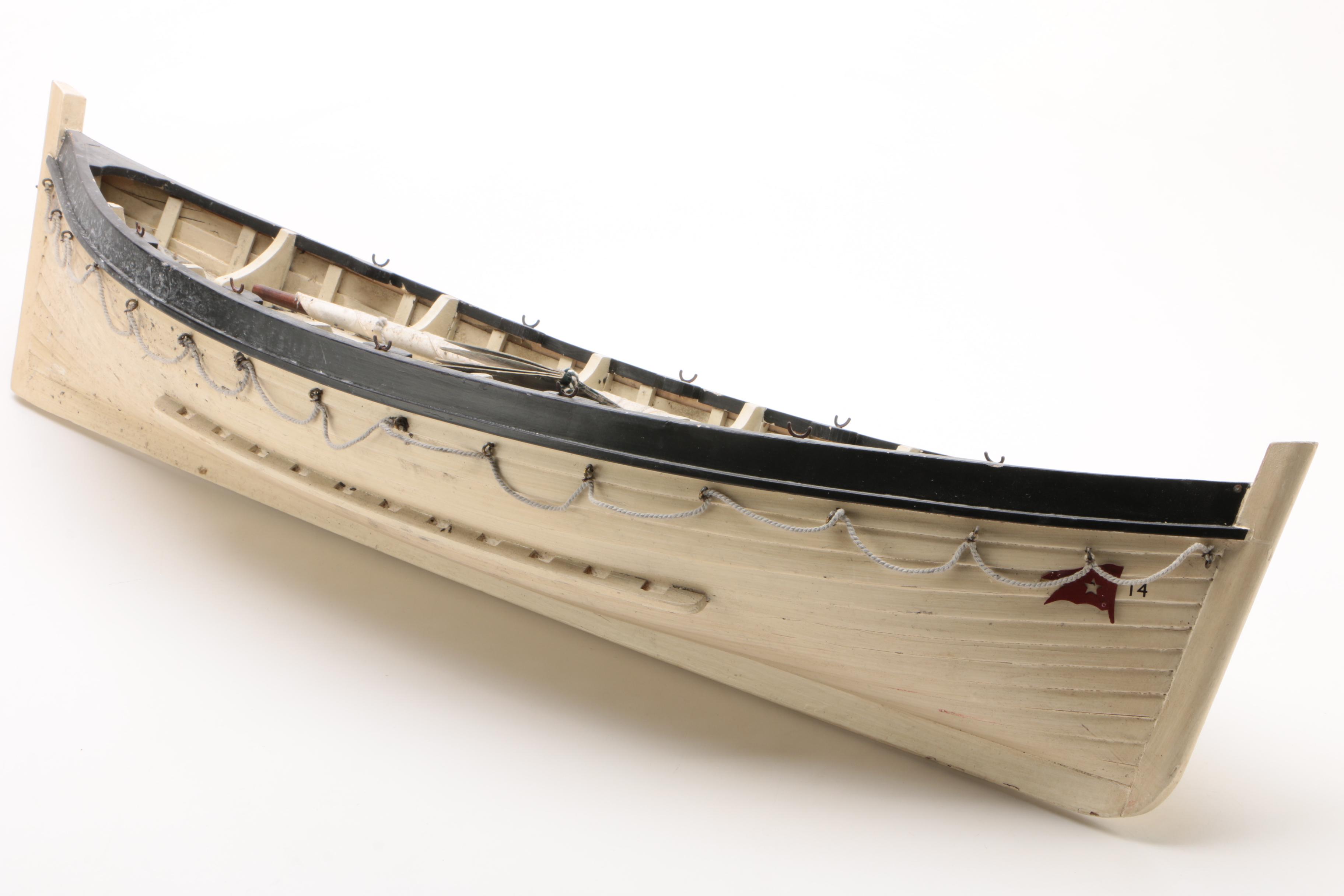 RMS "Titanic" Lifeboat Wooden Model by Authentic Models, 20th Century