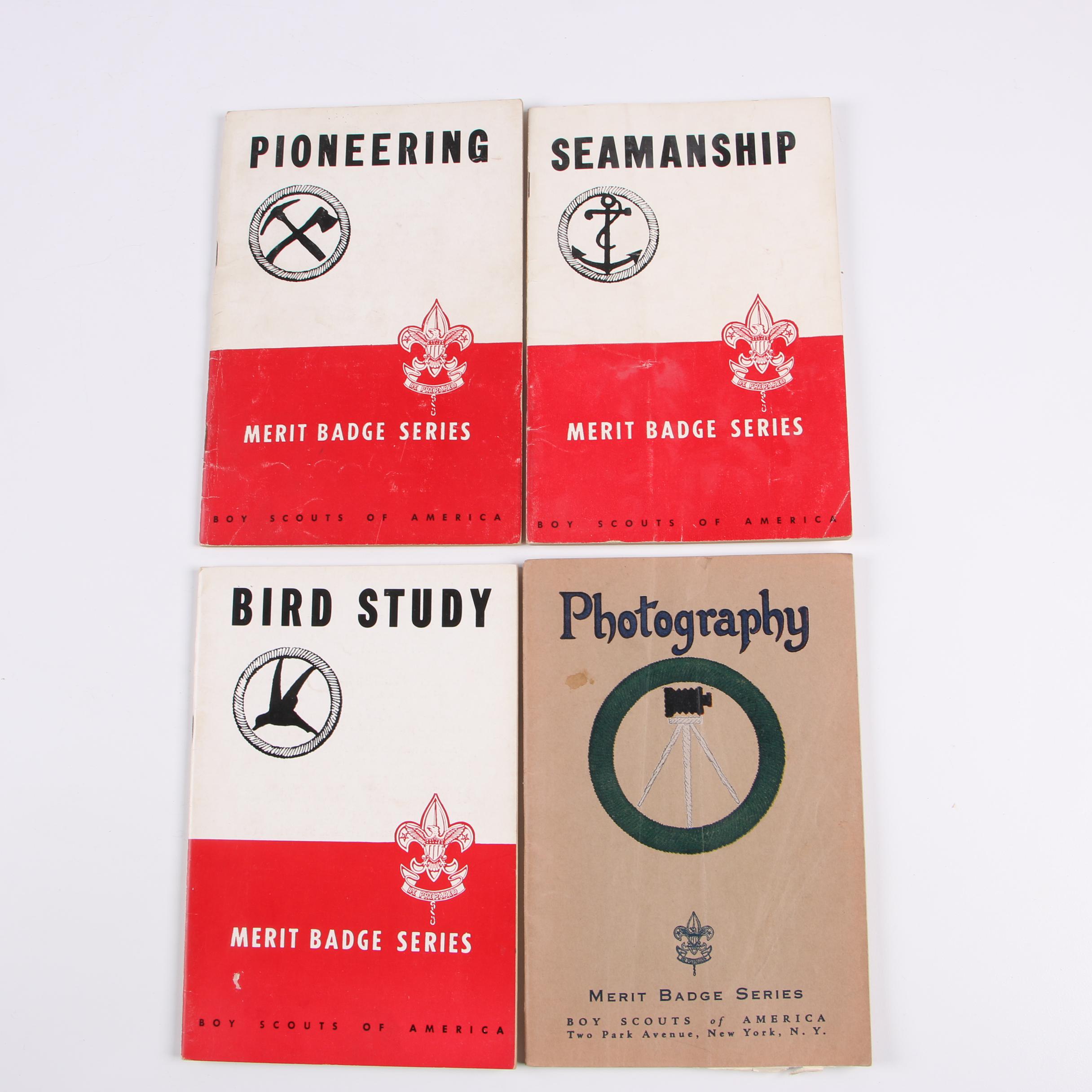 Boy Scout Merit Badge Handbooks and Membership Cards, 1940s