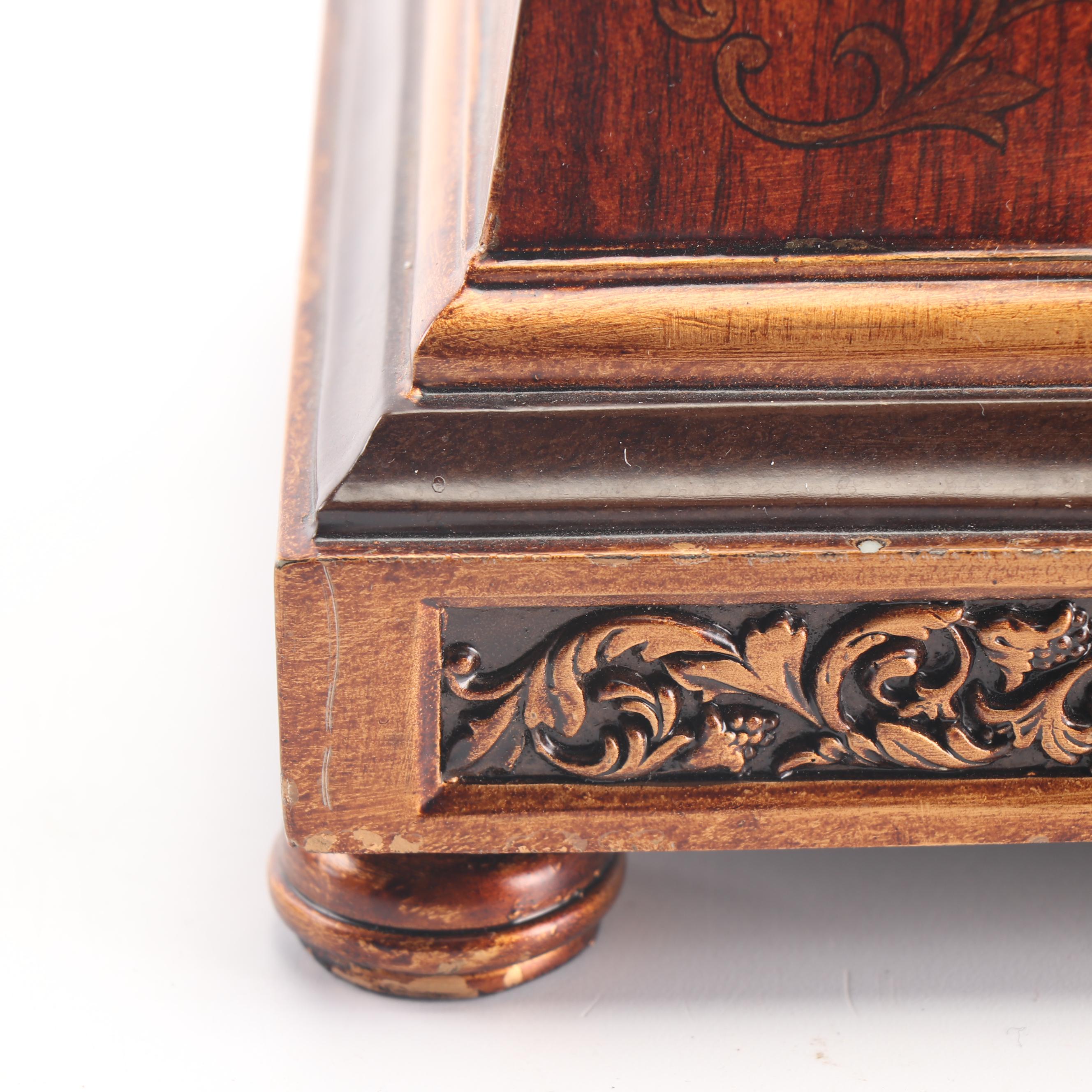 Lion's Head Bookend Pair with Wooden Obelisk Desk Clock and Other Office Décor