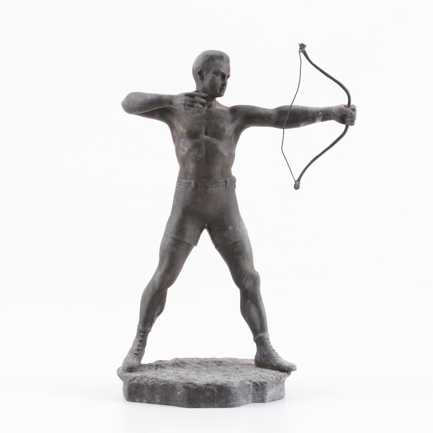 French Spelter Sculpture of Archer