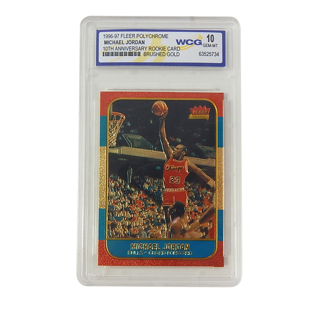 WCG GEM-MT 10 Graded 1996-1997 Fleer Michael Jordan 10th Anniversary Rookie  Card | EBTH