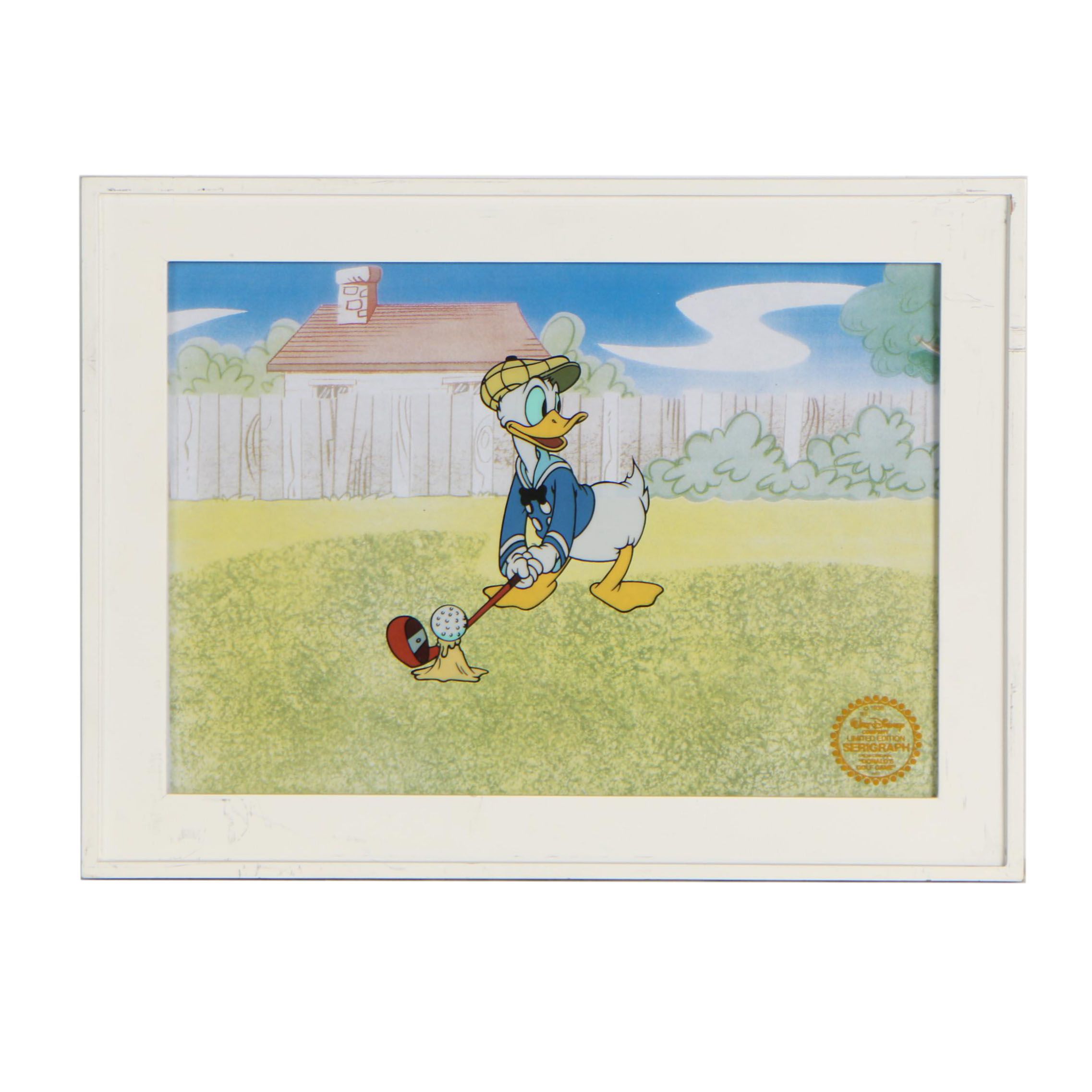 Offset Lithograph Reproduction Sericel "Donald's Golf Game"