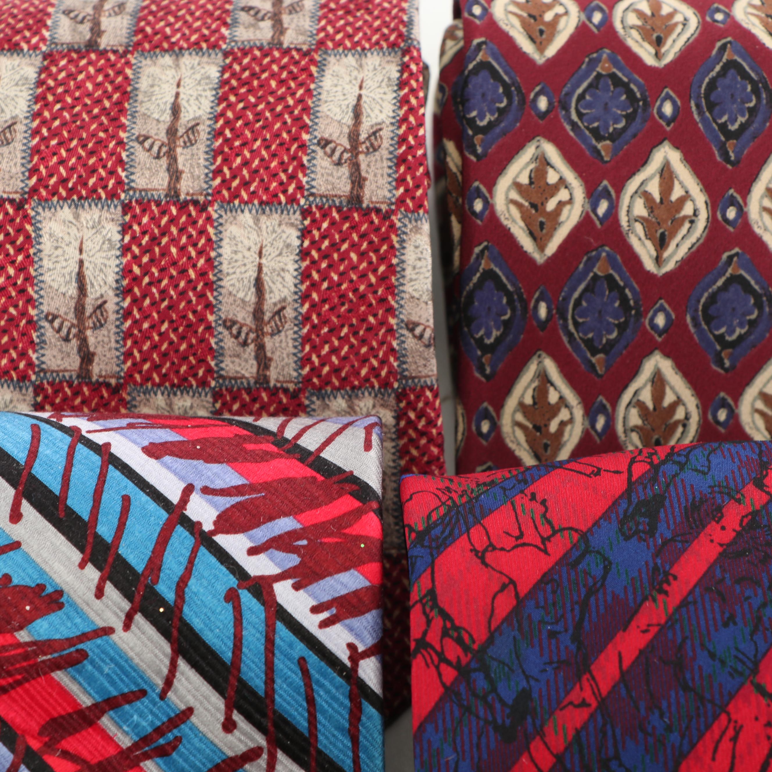Silk Neckties Including Brioni, Ermenegildo Zegna and Calvin Klein, Vintage