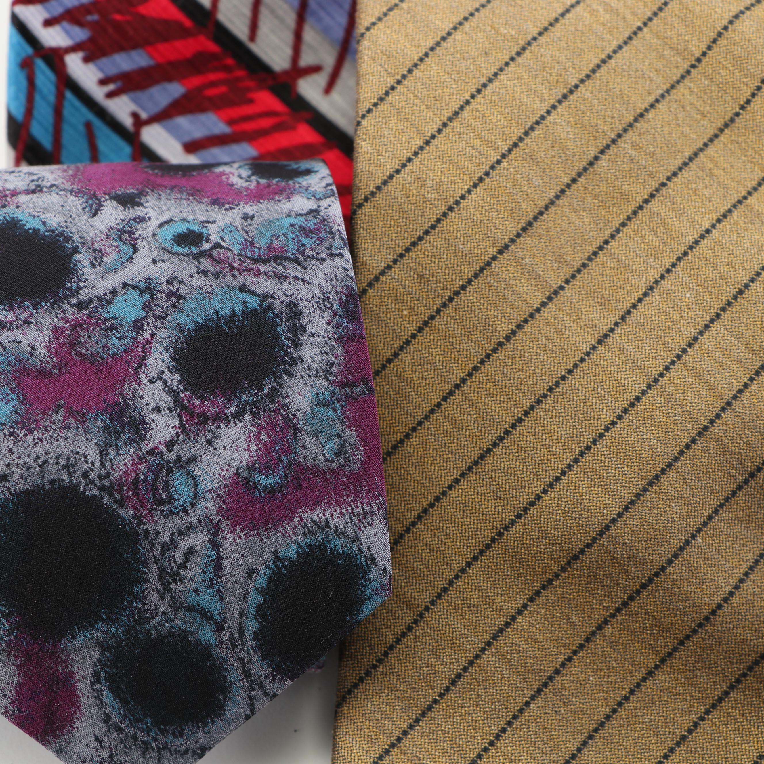 Silk Neckties Including Brioni, Ermenegildo Zegna and Calvin Klein, Vintage