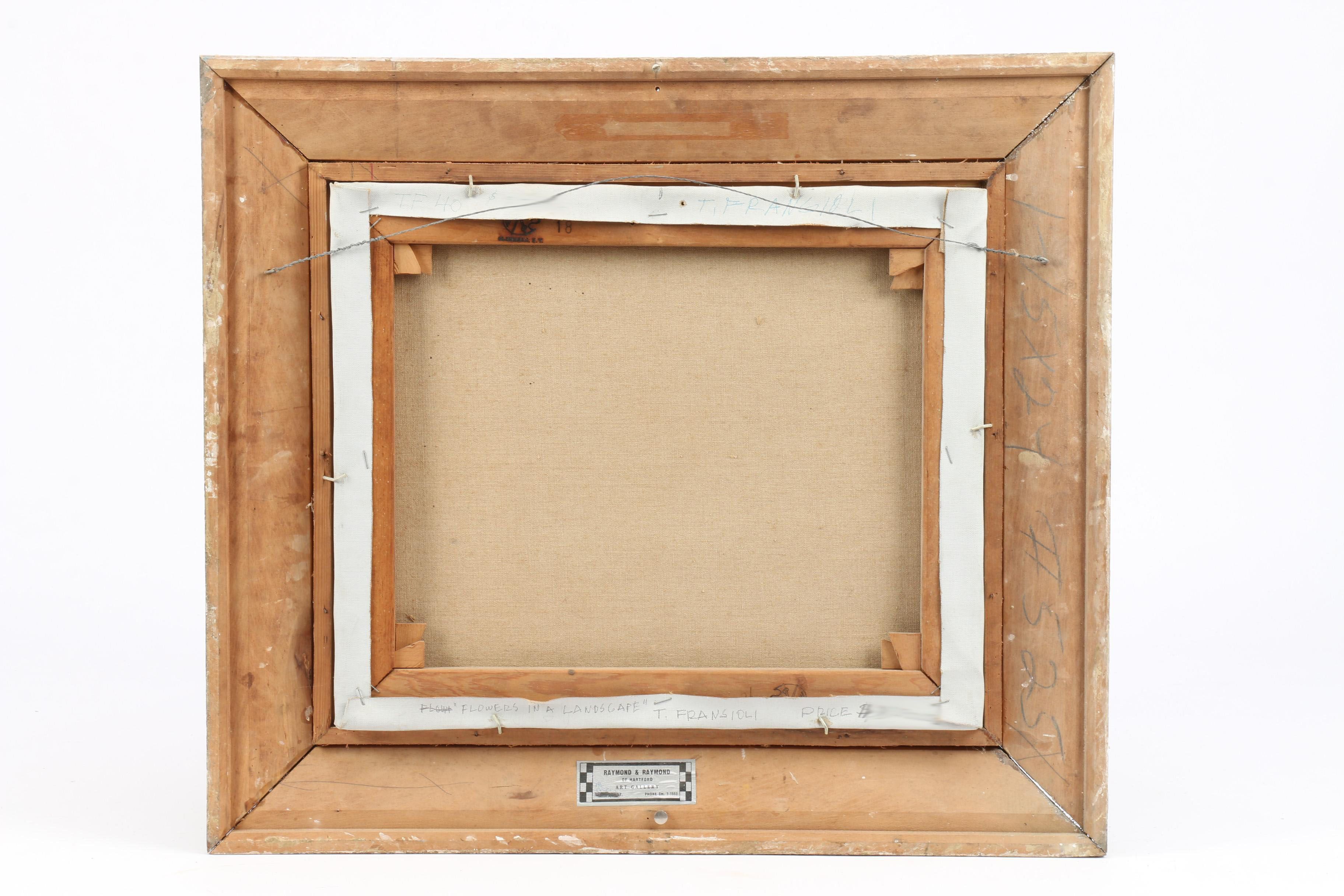 Thomas Fransioli Oil Painting "Flowers in a Landscape"