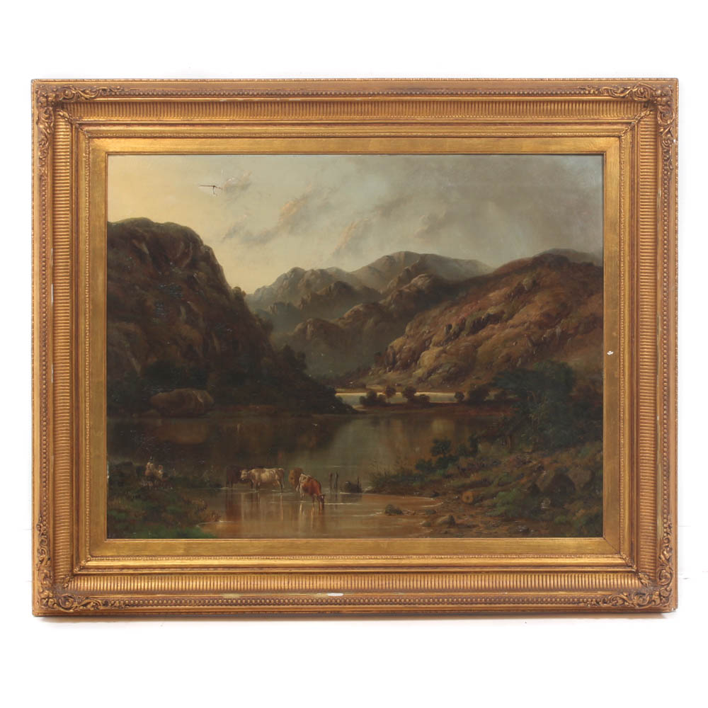 Bartholomew Smith Oil Painting "Hawes Water, Cumberland"