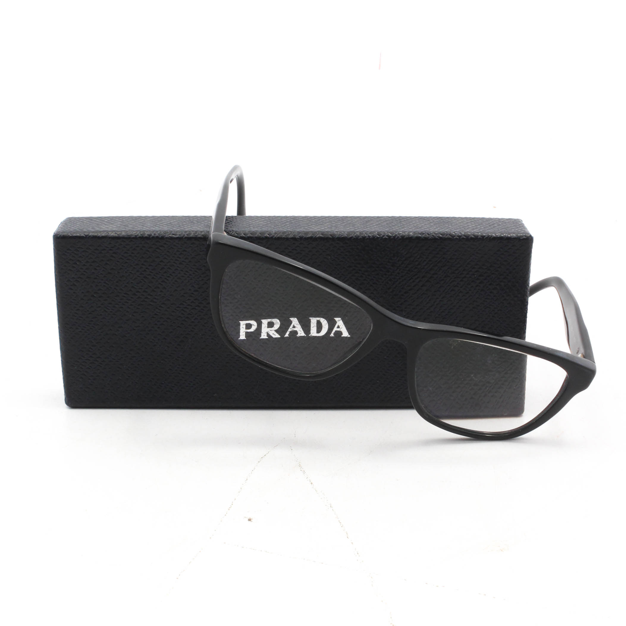 Prada Journal VPR 04T Black Eyeglasses with Case and Box, Made in Italy