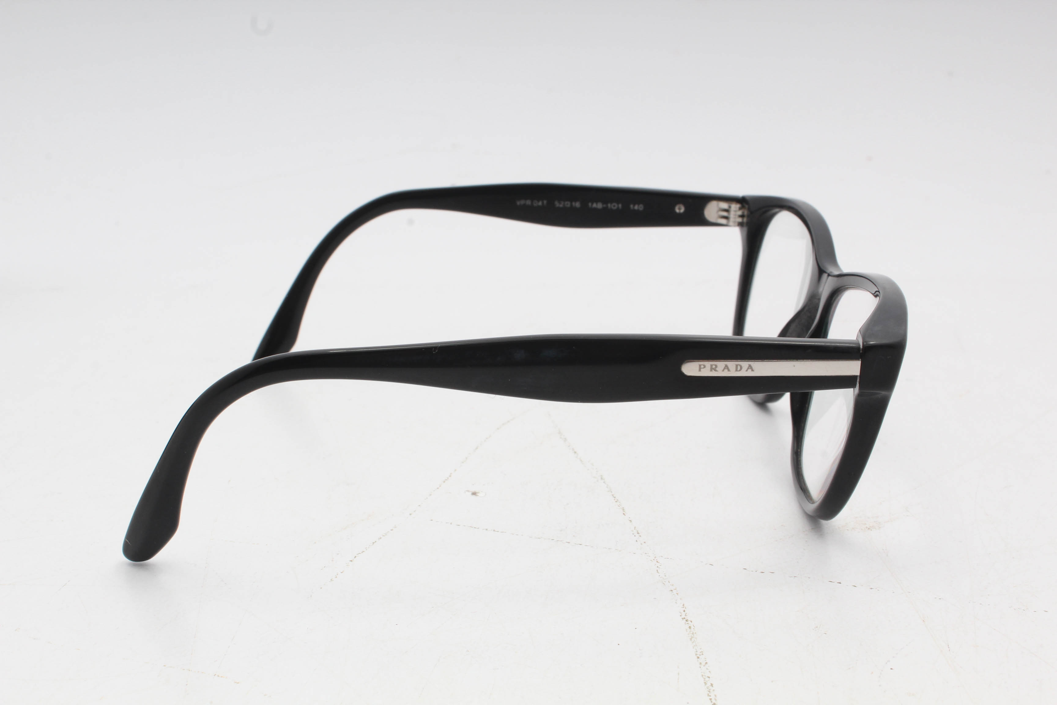 Prada Journal VPR 04T Black Eyeglasses with Case and Box, Made in Italy