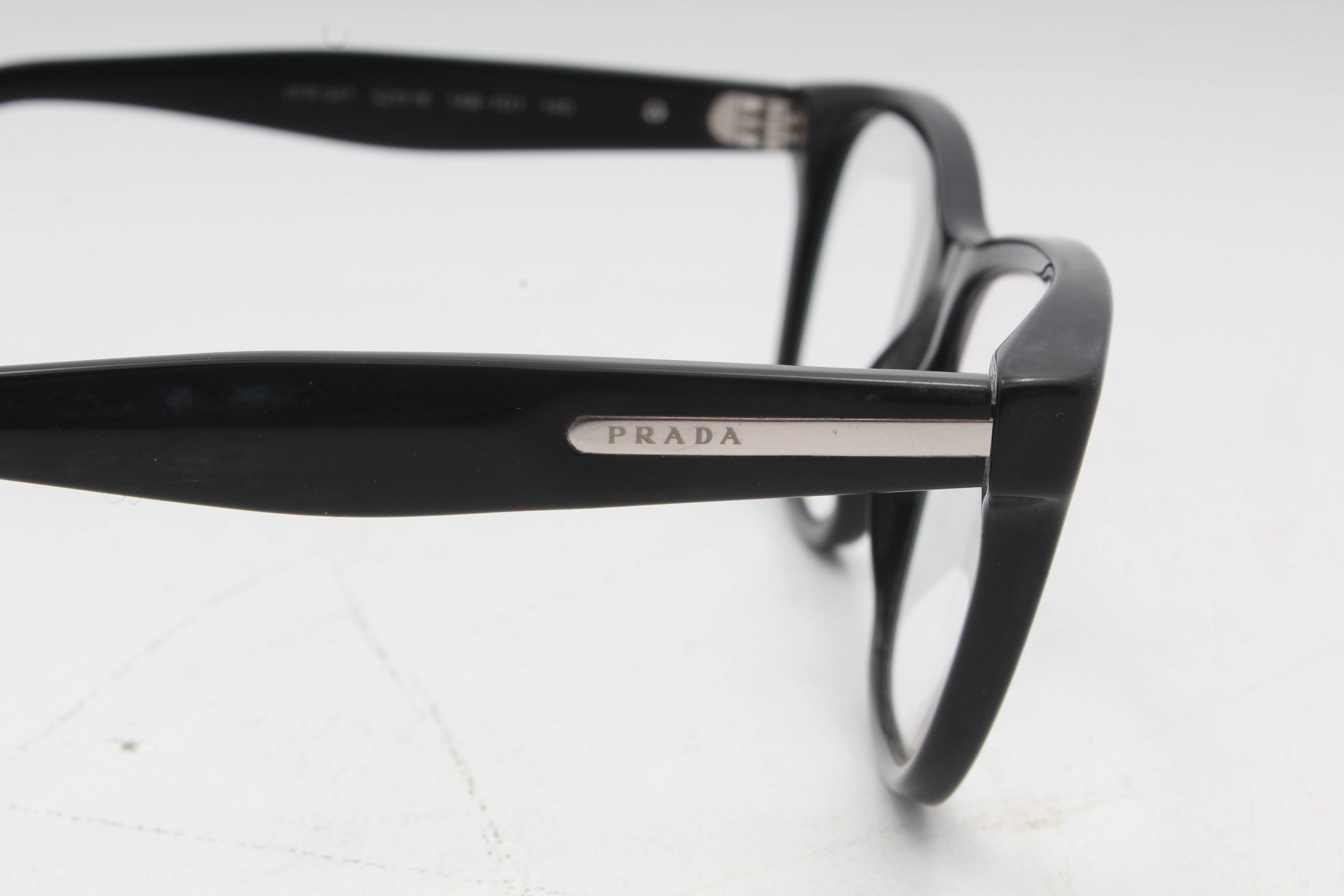 Prada Journal VPR 04T Black Eyeglasses with Case and Box, Made in Italy