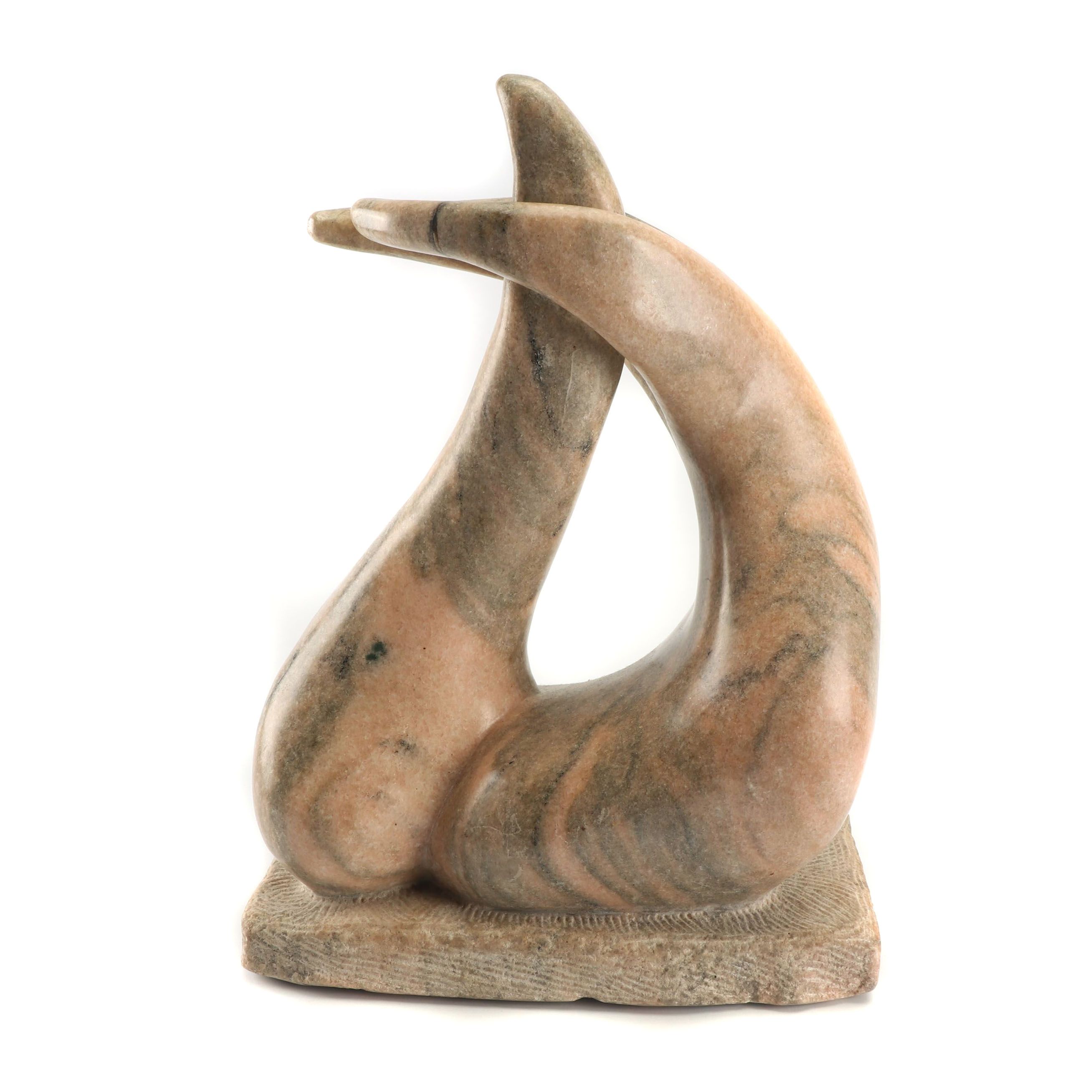 Ramon Cortina Carved Marble Sculpture "El Abrazo"