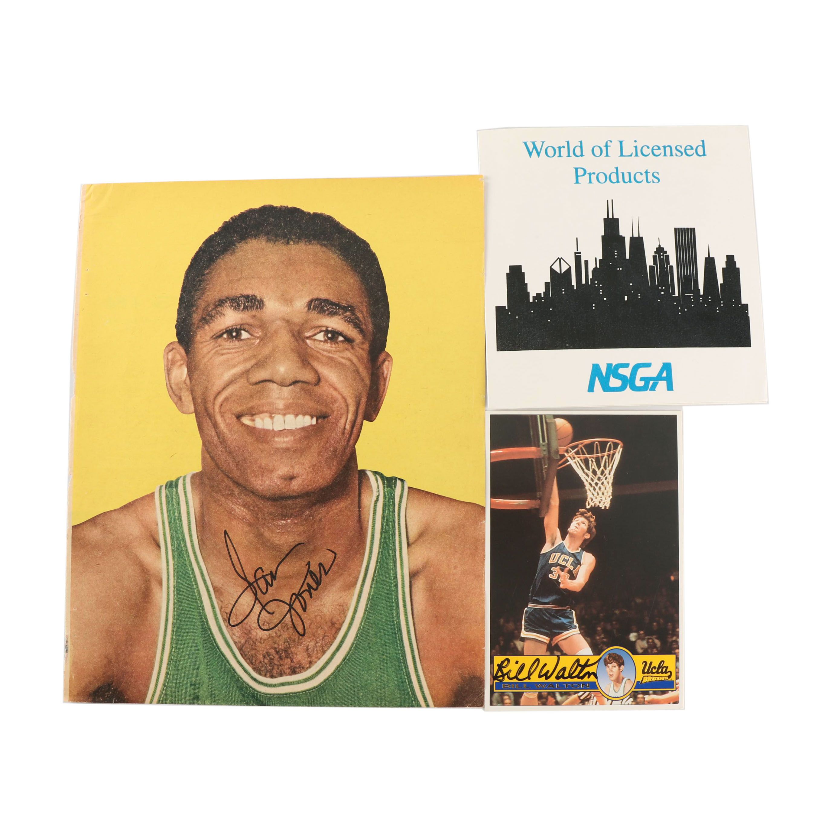 Bill Walton and Sam Jones Autographed Photographs