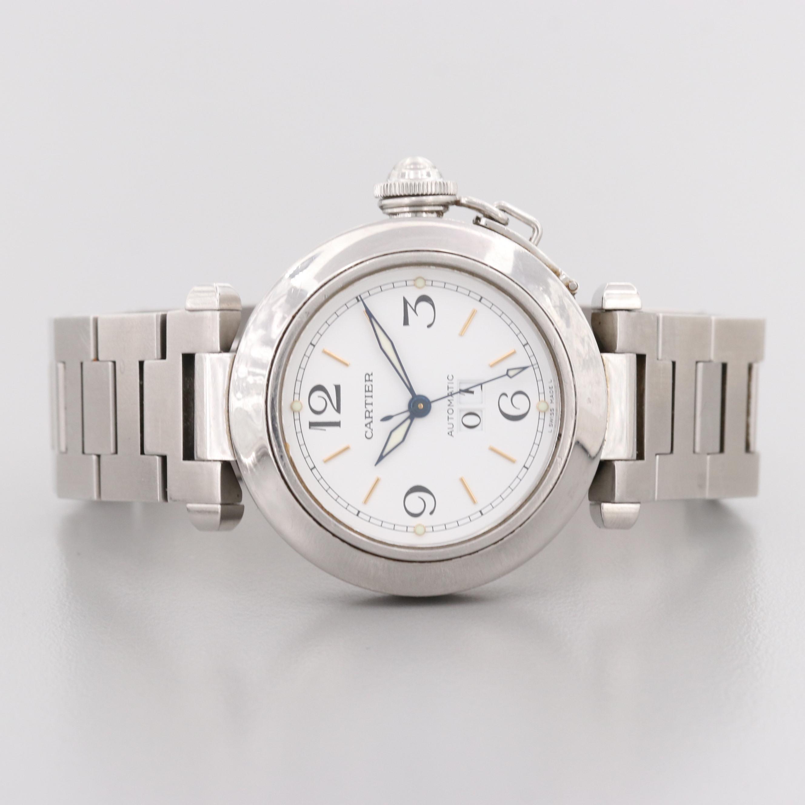 Pasha de Cartier Stainless Steel Automatic Watch With Date