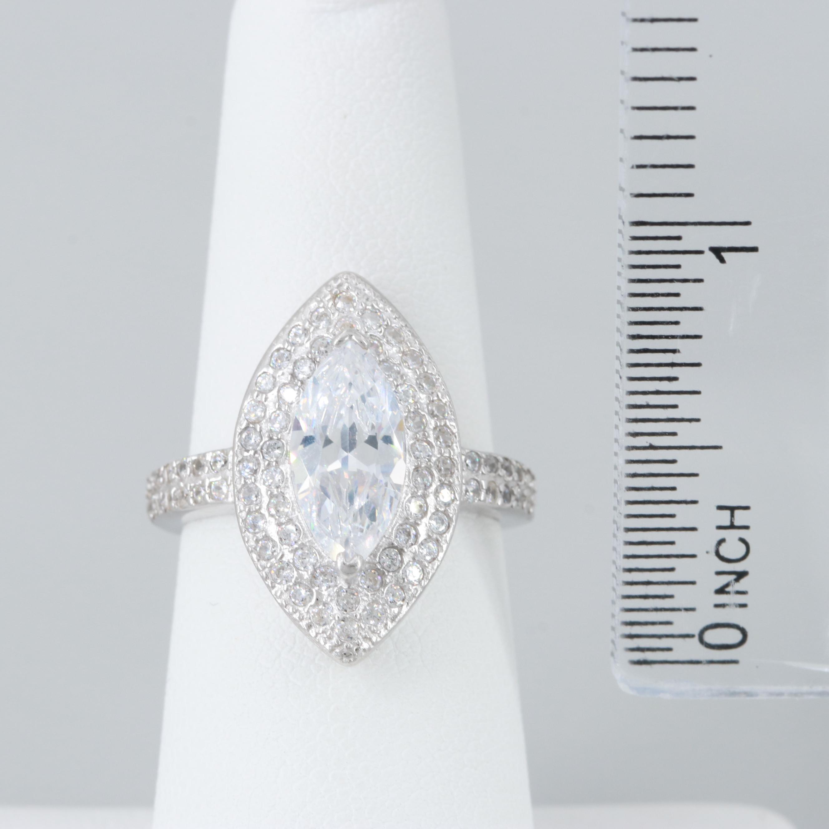 Sterling Silver Cubic Zirconia Ring