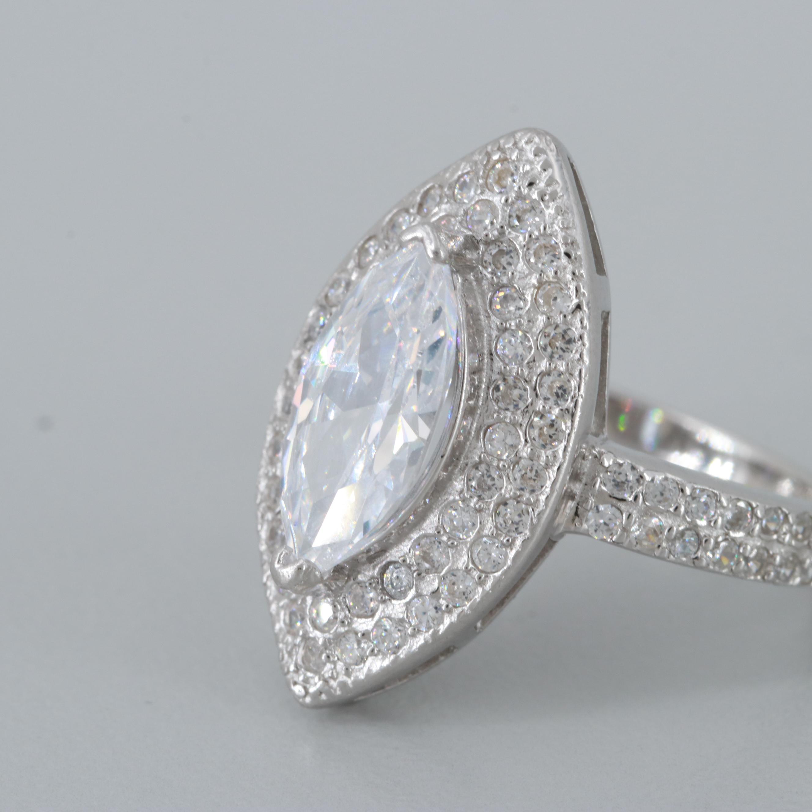 Sterling Silver Cubic Zirconia Ring