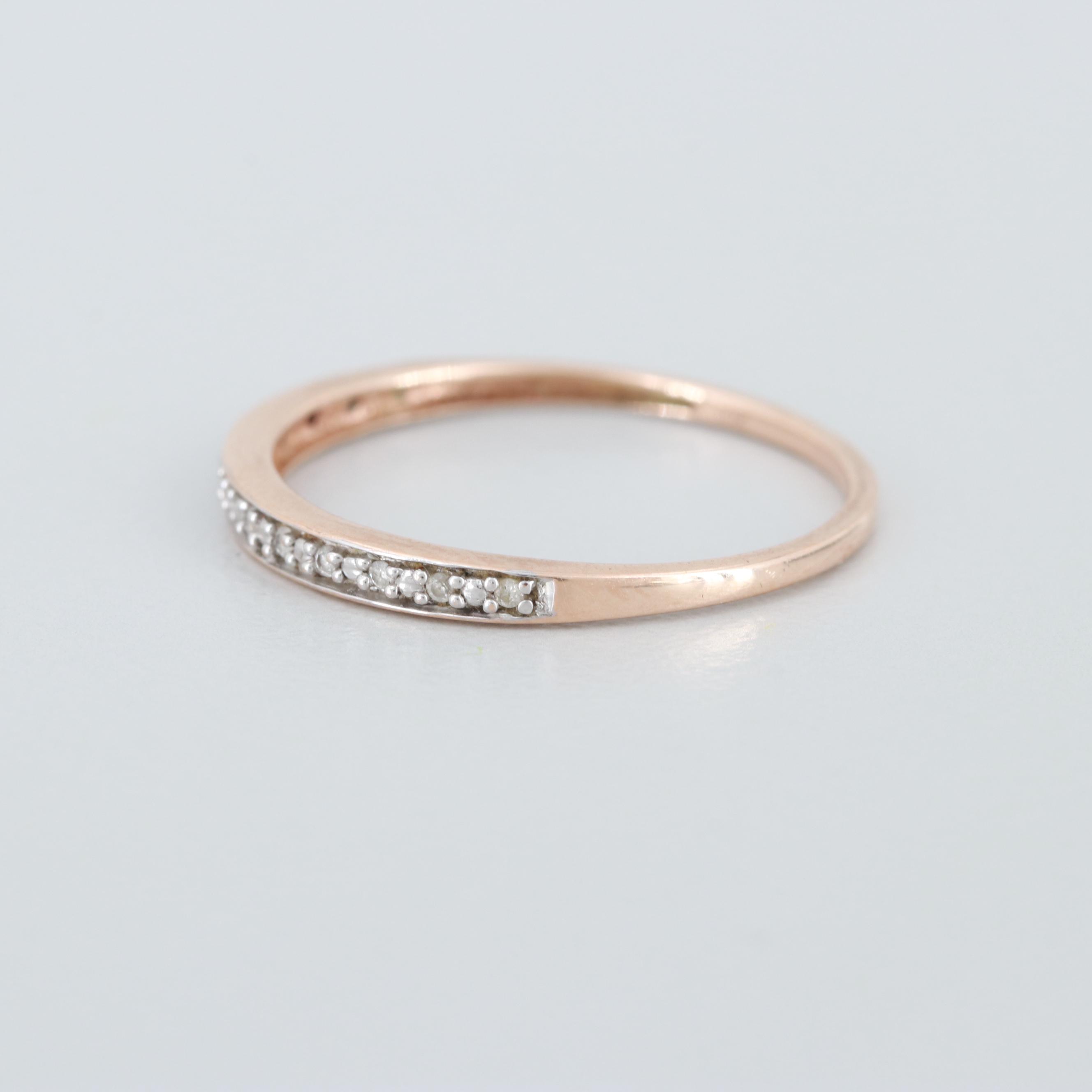 10K Rose Gold Diamond Ring