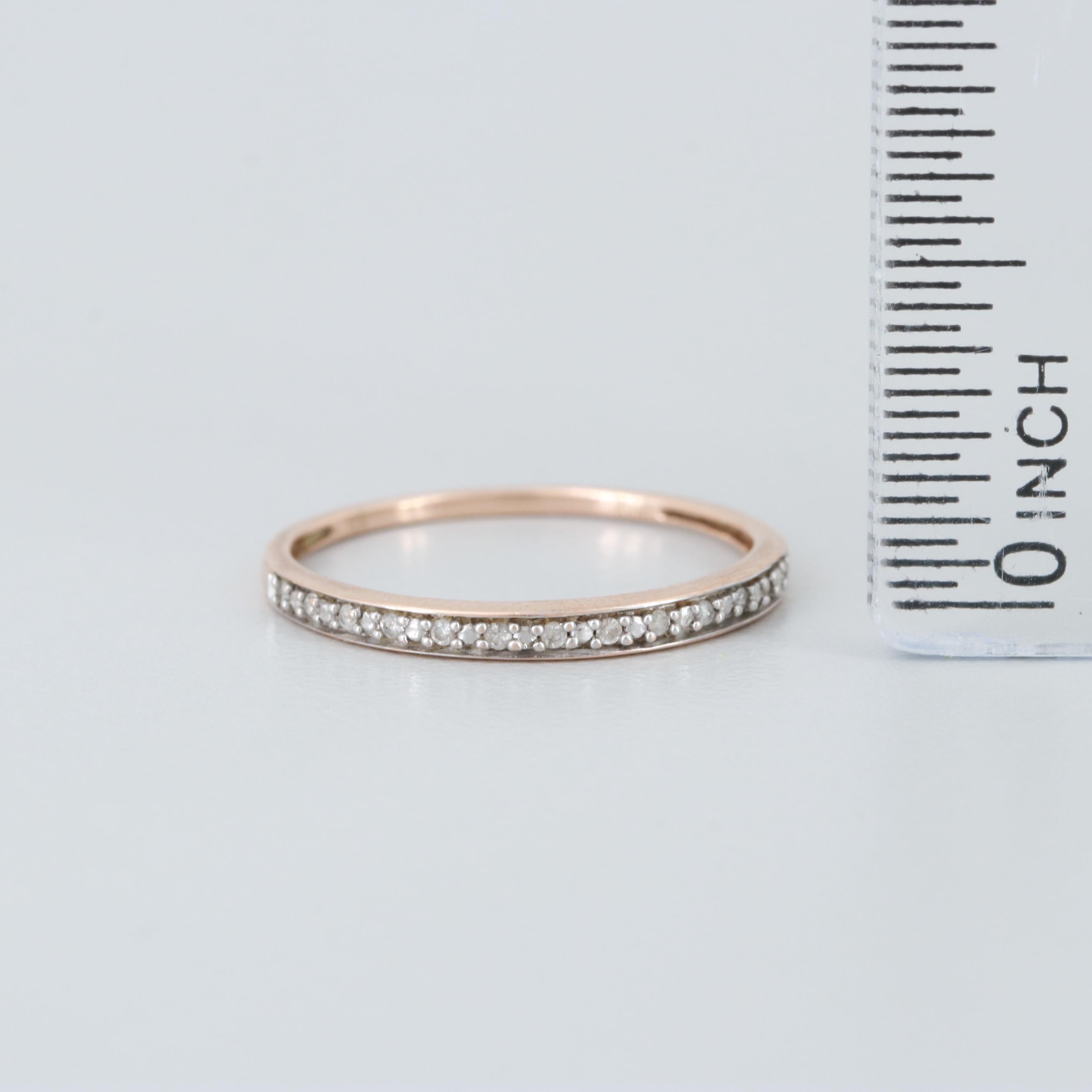10K Rose Gold Diamond Ring