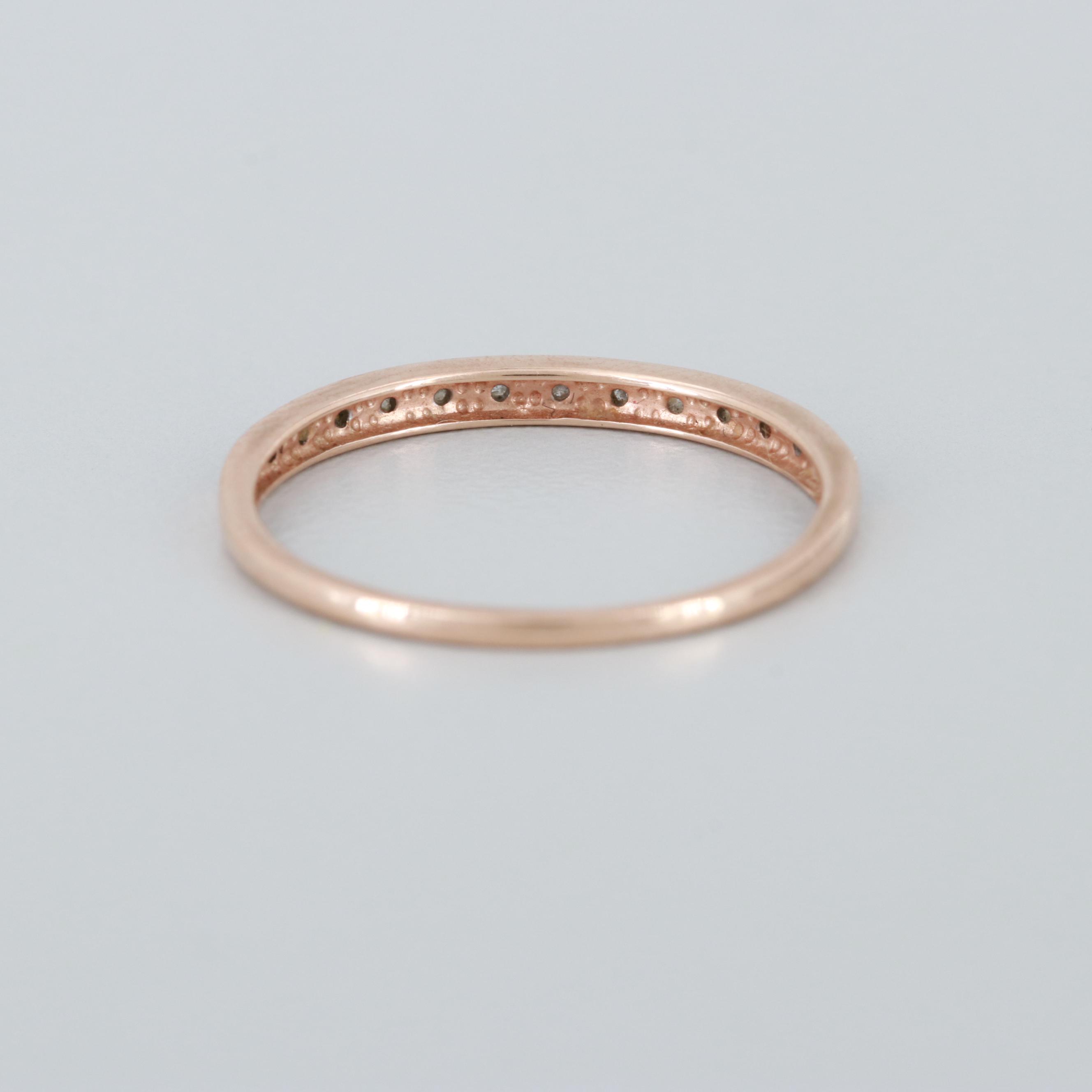 10K Rose Gold Diamond Ring