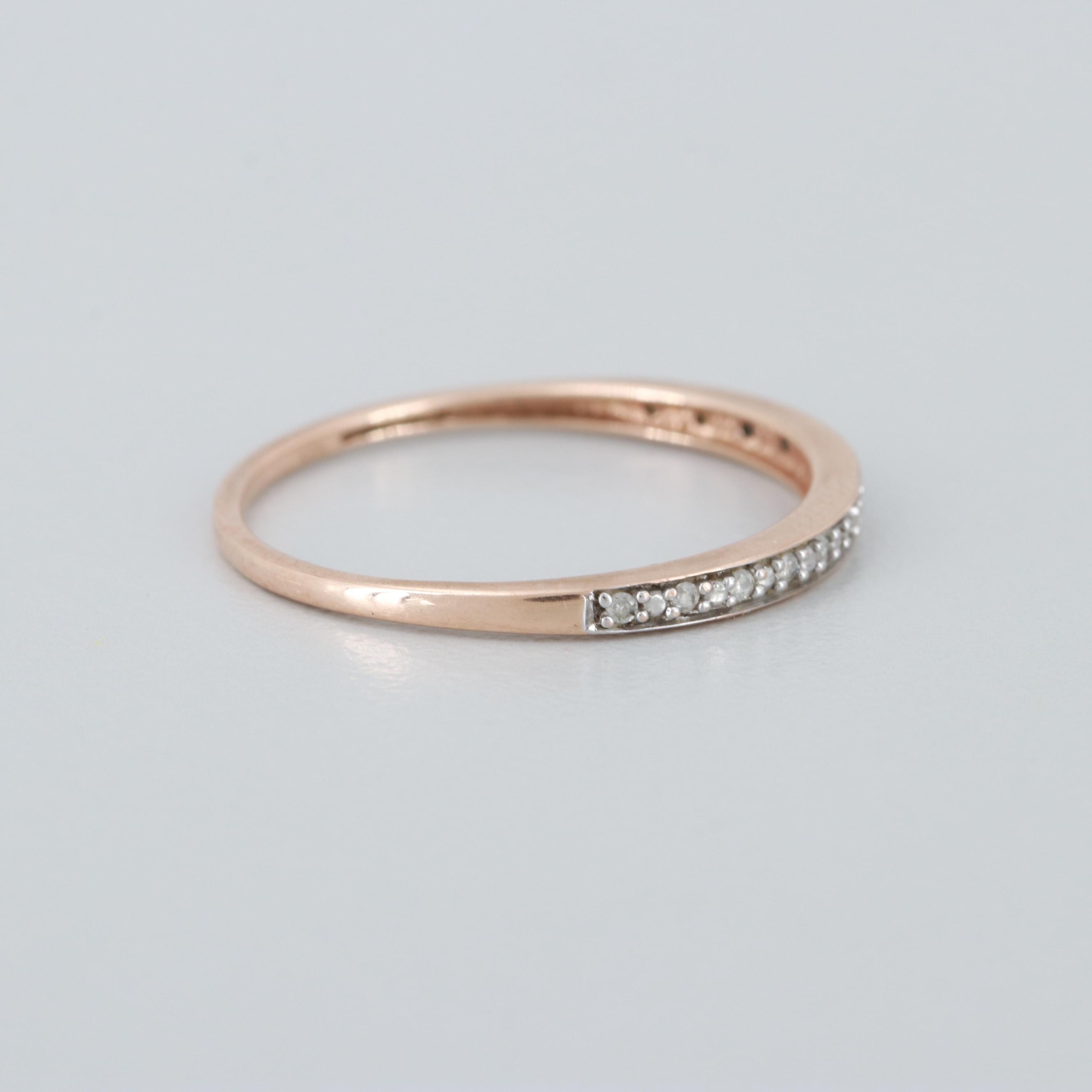 10K Rose Gold Diamond Ring