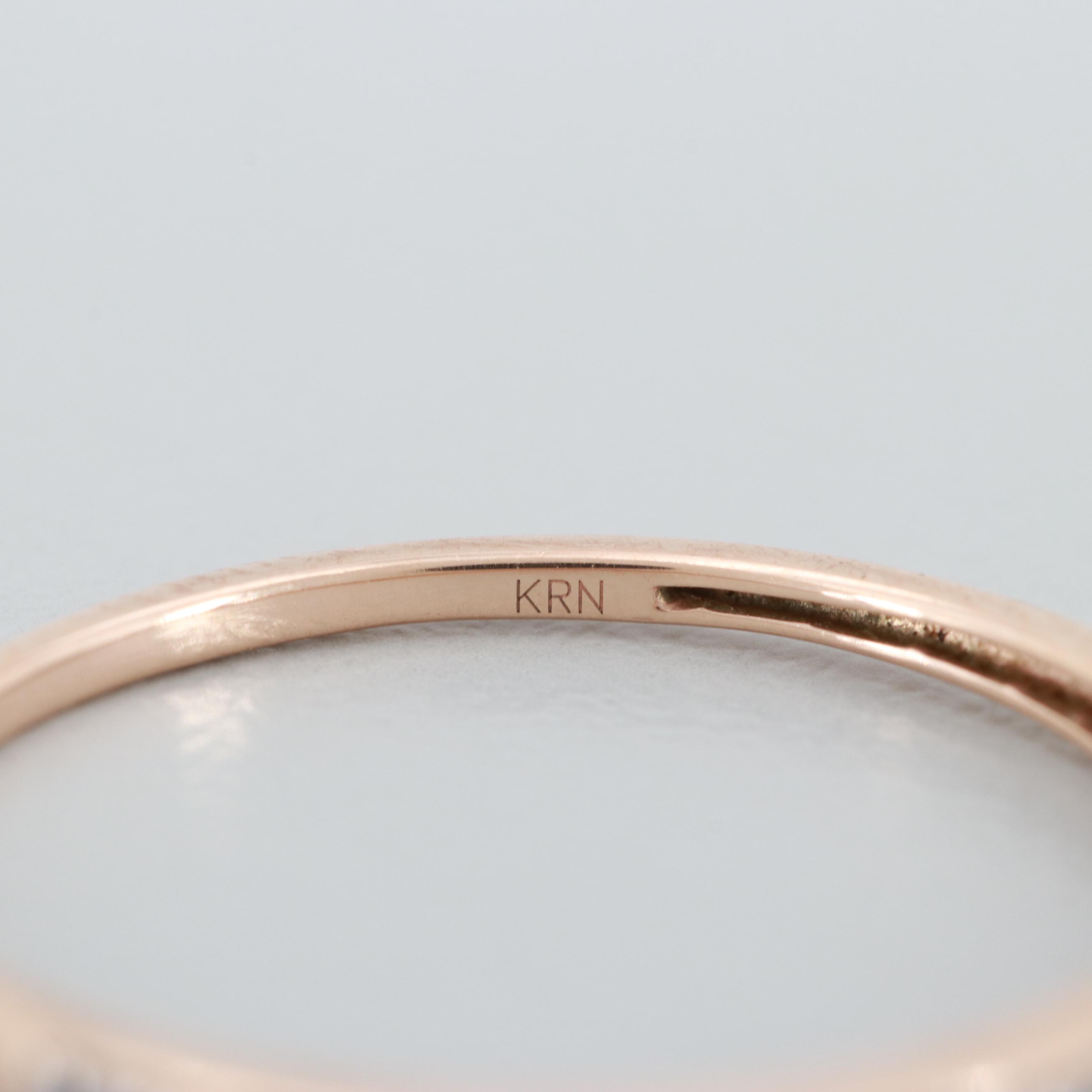 10K Rose Gold Diamond Ring
