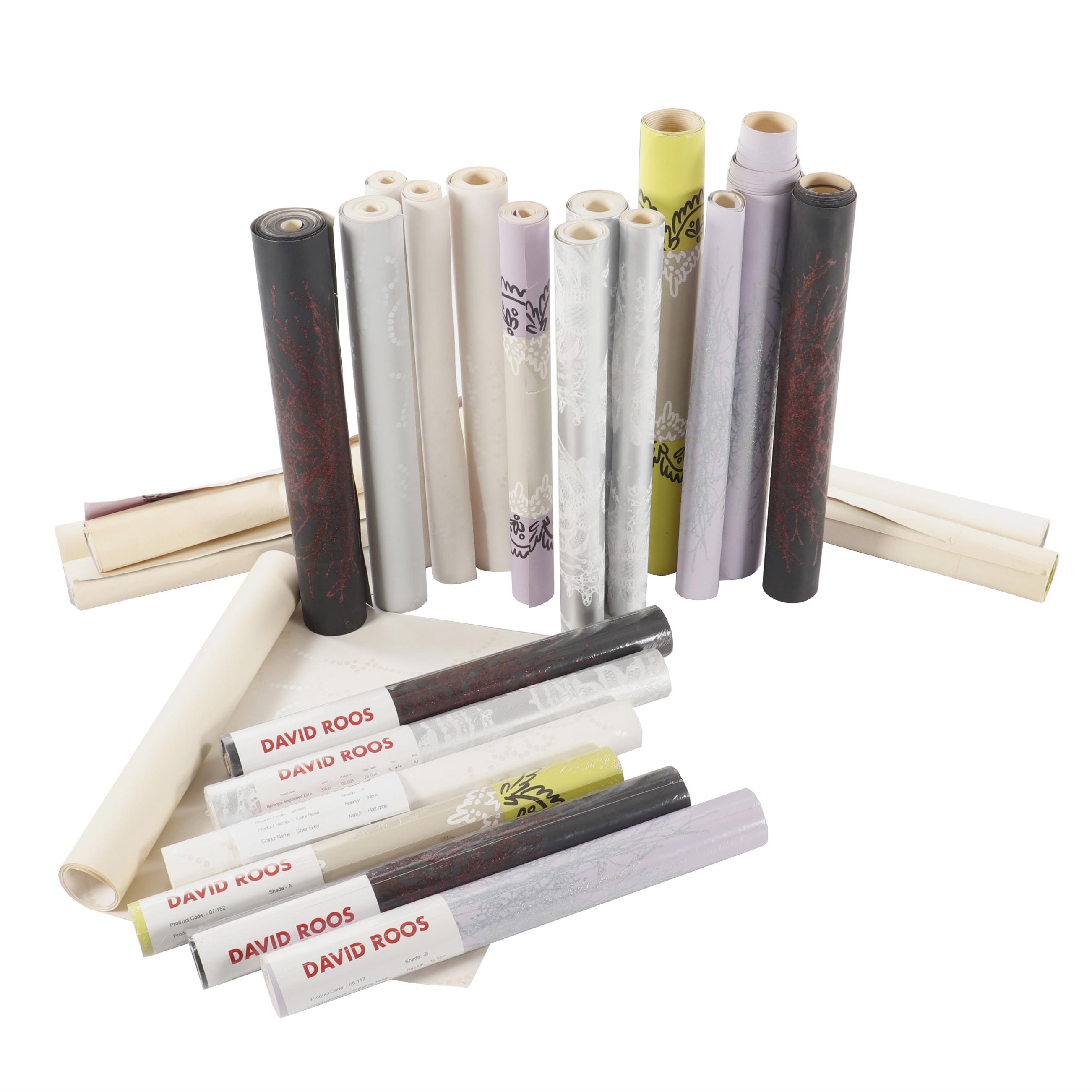 Wallpaper Rolls including "Vogue Regency Stripe" by David Roos