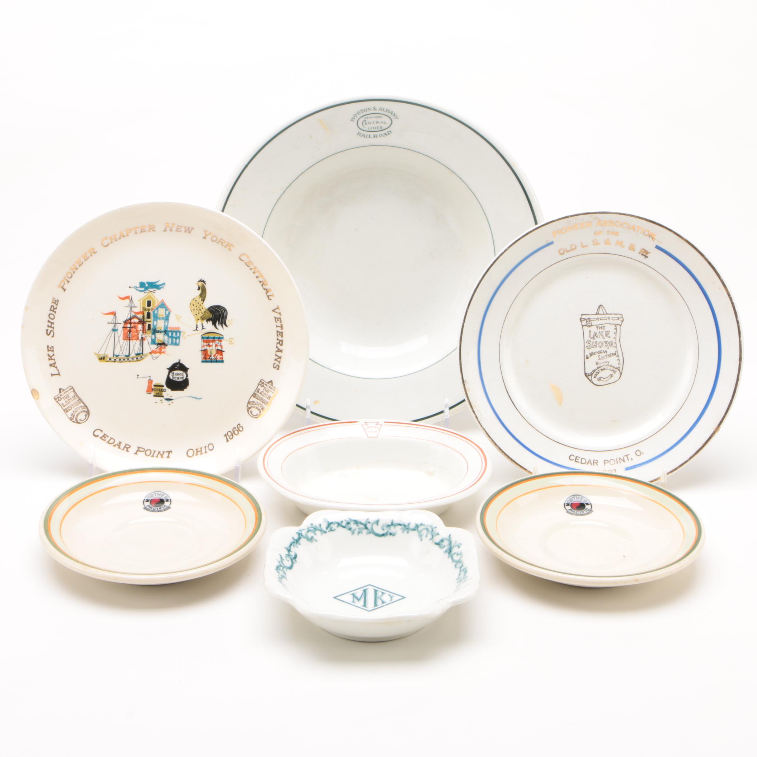 American Railroad Dining Car China, 20th Century
