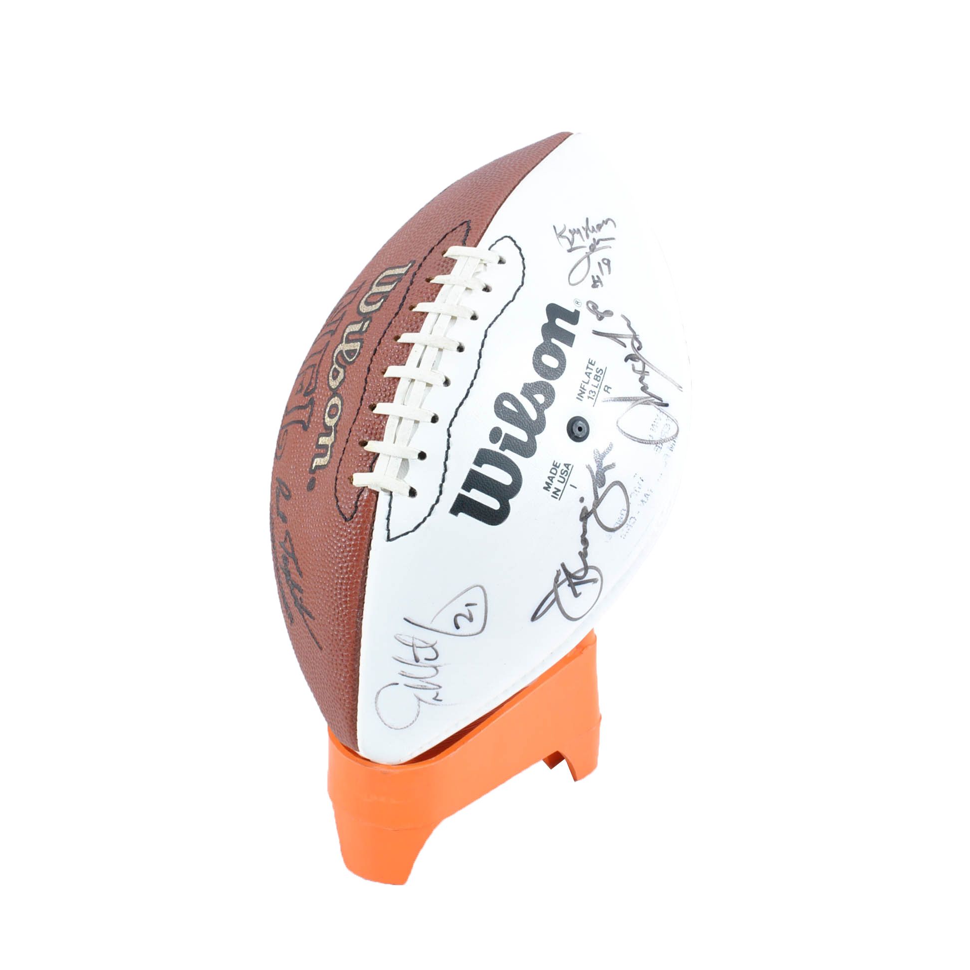 Autographed Dallas Cowboys Players' Football including Troy Aikman