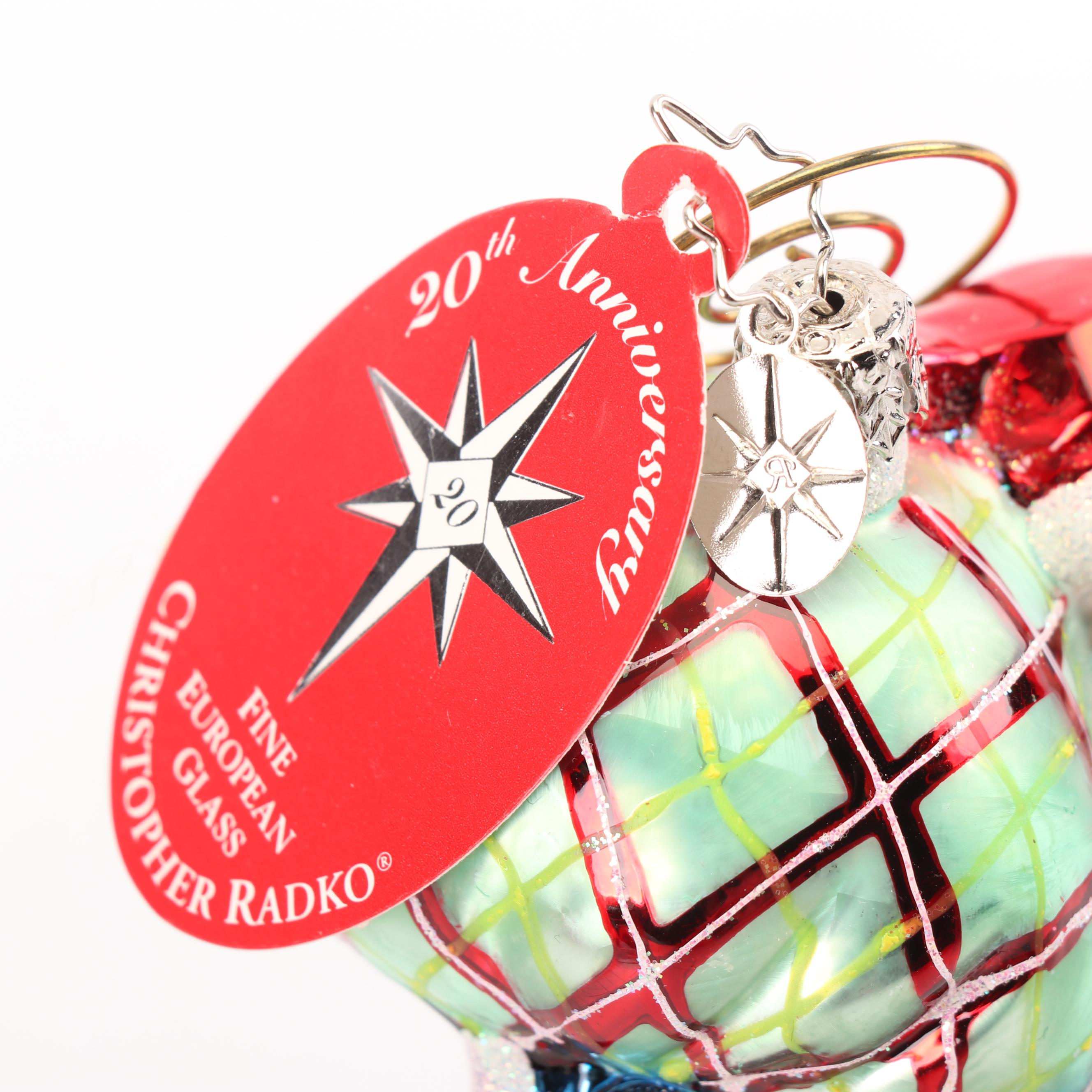 Christopher Radko Blown Glass Santa Claus Ornaments, 1990s
